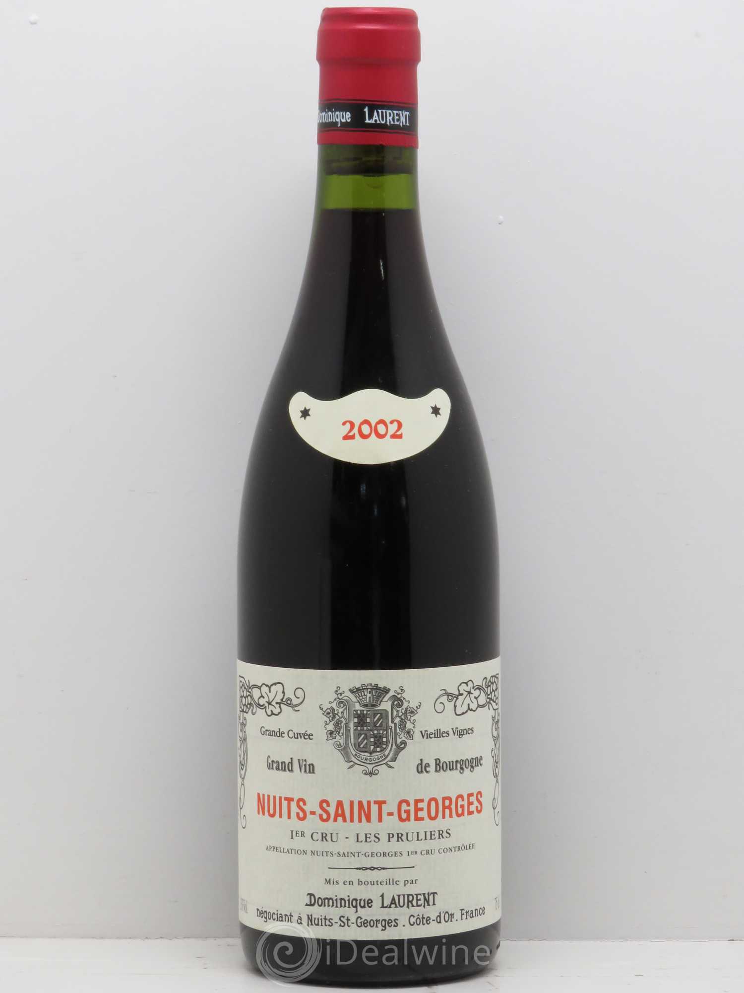 Nuits-Saint-Georges 1er Cru Les Pruliers Dominique Laurent (sans prix de réserve) 2002 - Posten von 1 Flasche - 0