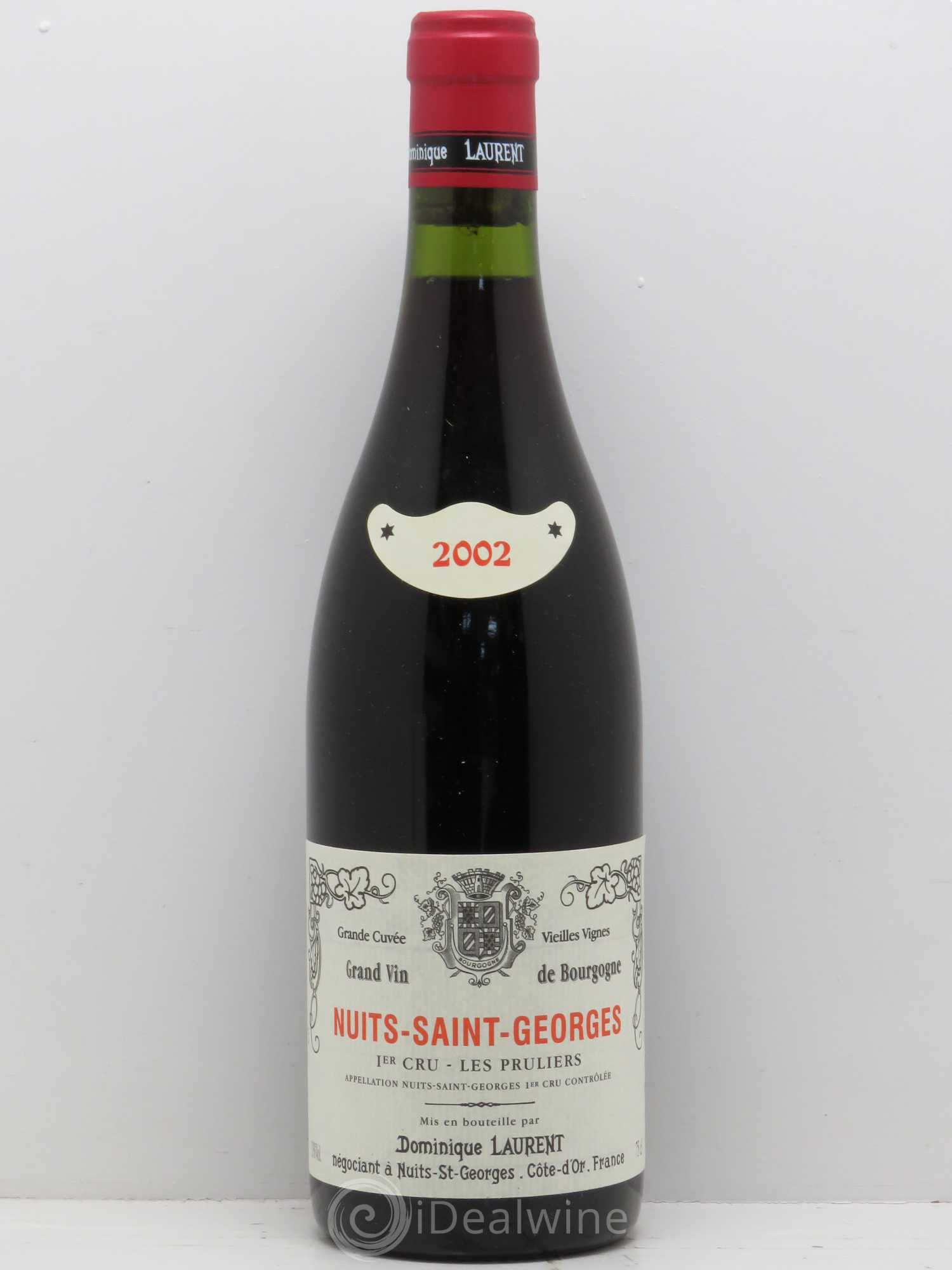 Nuits-Saint-Georges 1er Cru Les Pruliers Dominique Laurent (sans prix de réserve) 2002 - Posten von 1 Flasche - 0