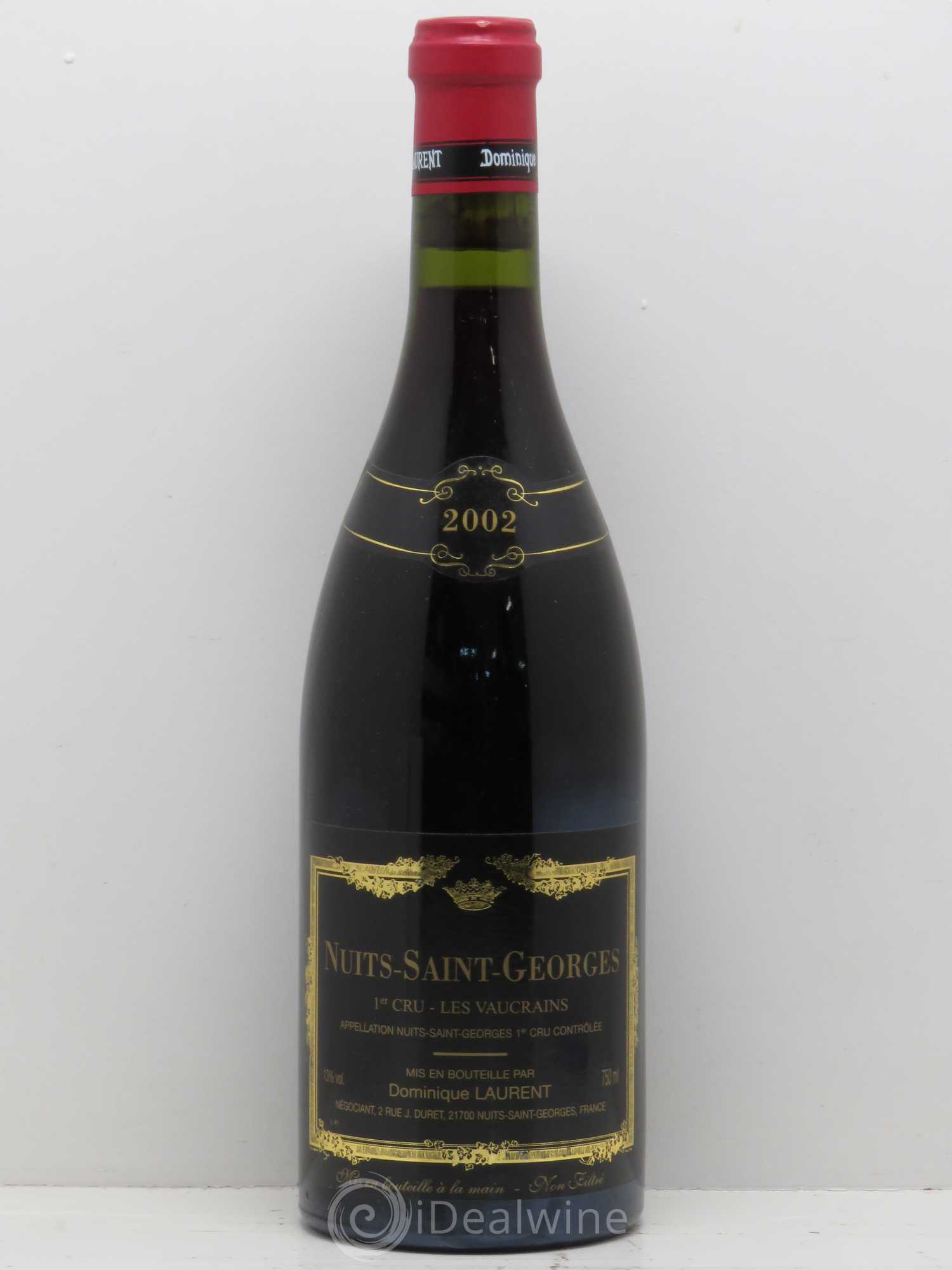 Nuits-Saint-Georges 1er Cru Les Vaucrains Dominique Laurent 2002 - Posten von 1 Flasche - 0
