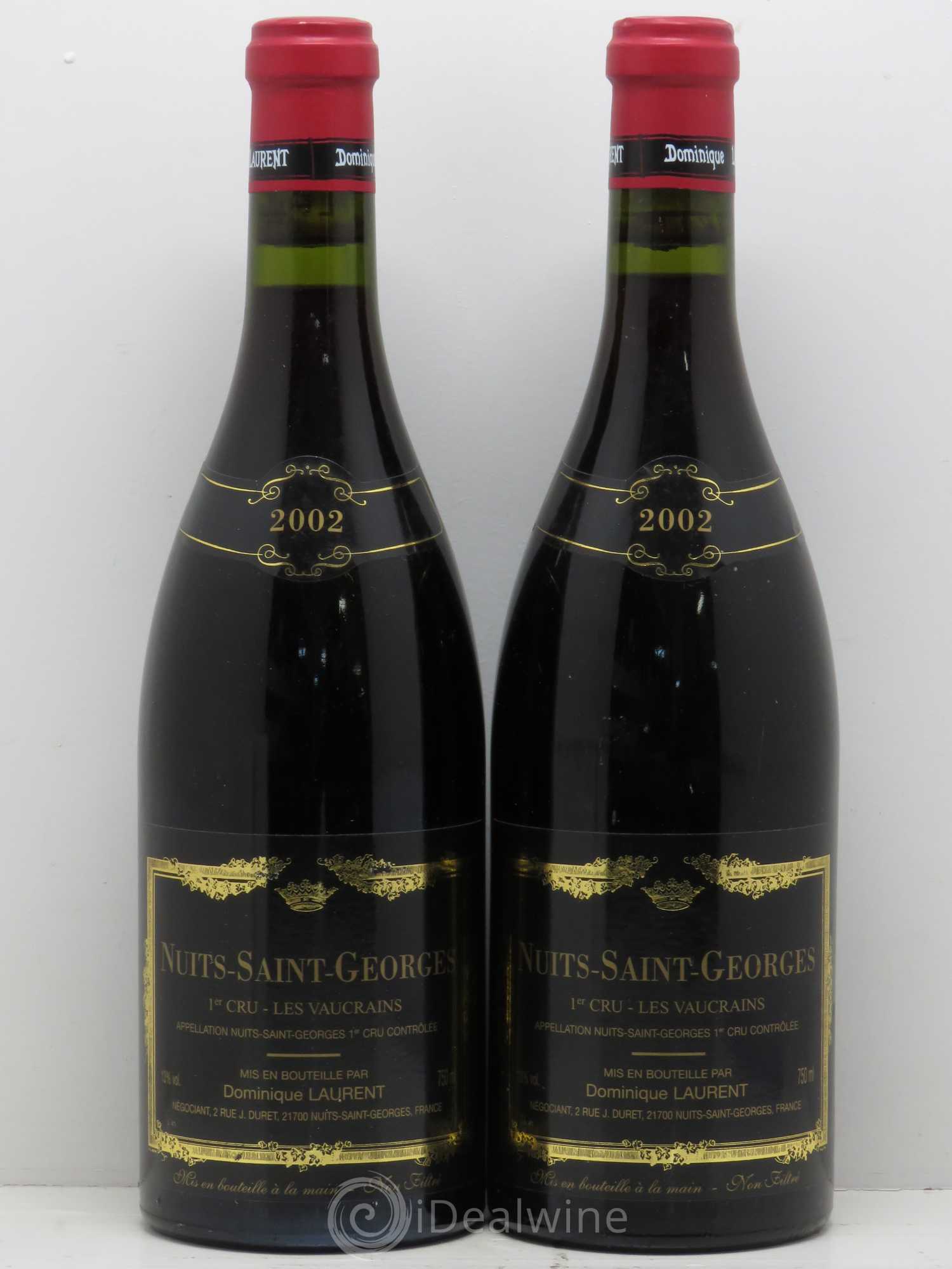 Nuits-Saint-Georges 1er Cru Les Vaucrains Dominique Laurent 2002 - Posten von 2 Flaschen - 0
