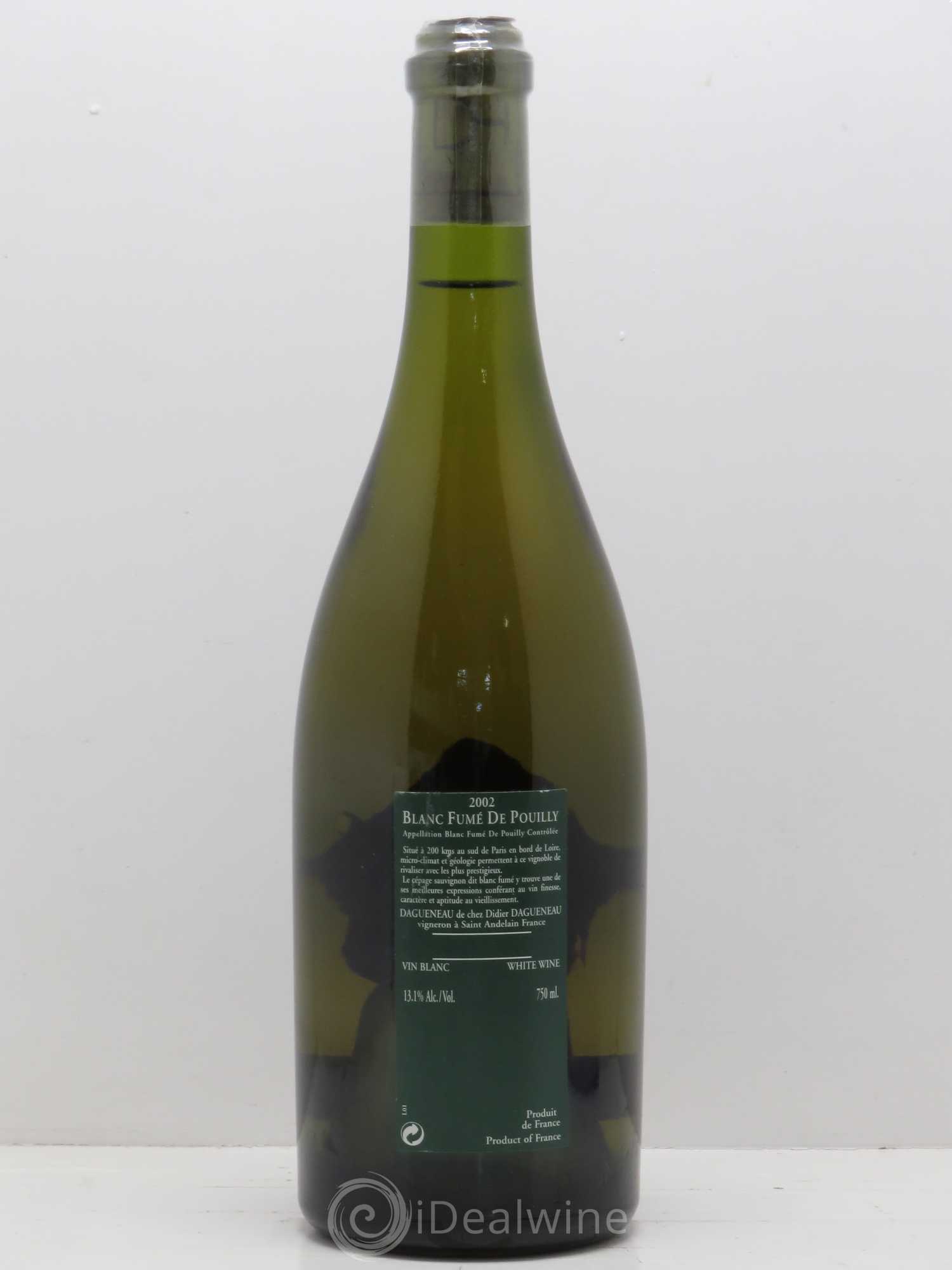 Vin de France (anciennement Pouilly-Fumé) Silex Dagueneau (Domaine Didier - Louis-Benjamin) 2002 - Lot de 1 bouteille - 1