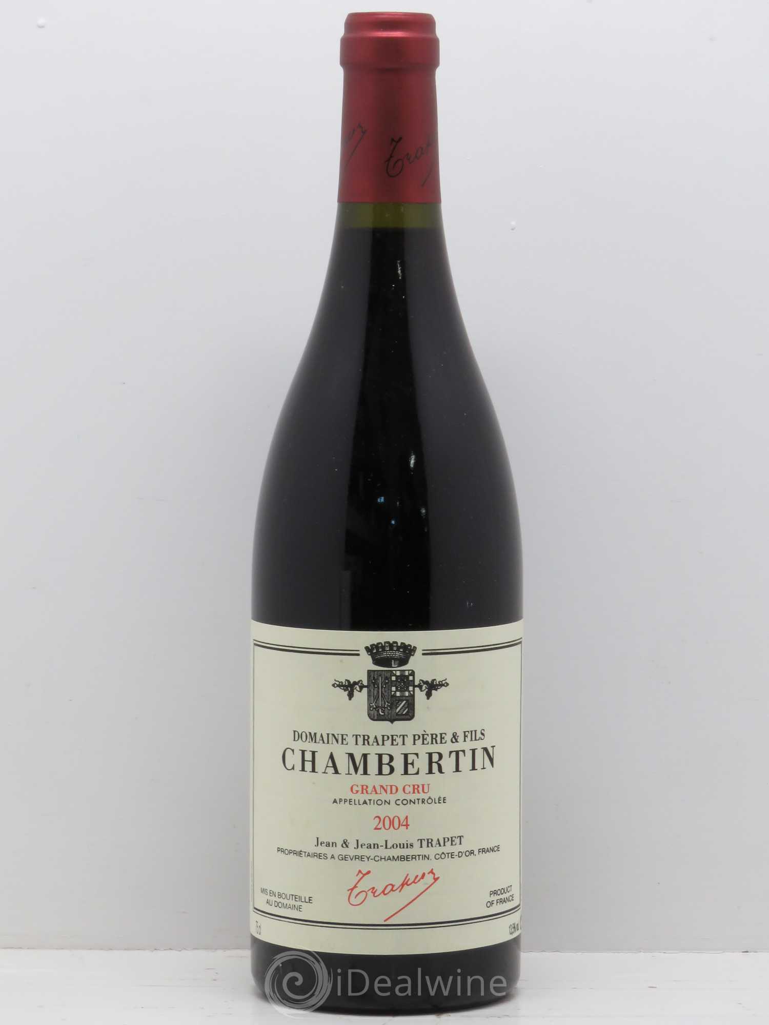 Chambertin Grand Cru Domaine Trapet 2004 - Lot de 1 bouteille - 0