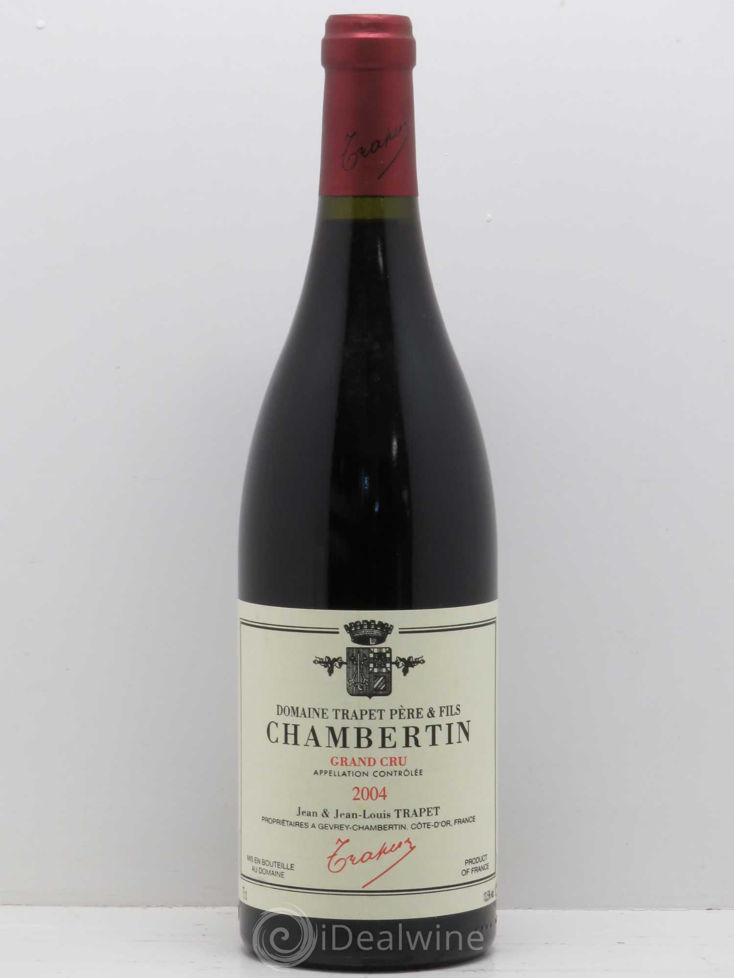 Chambertin Grand Cru Domaine Trapet 2004 - Lot de 1 bouteille - 0