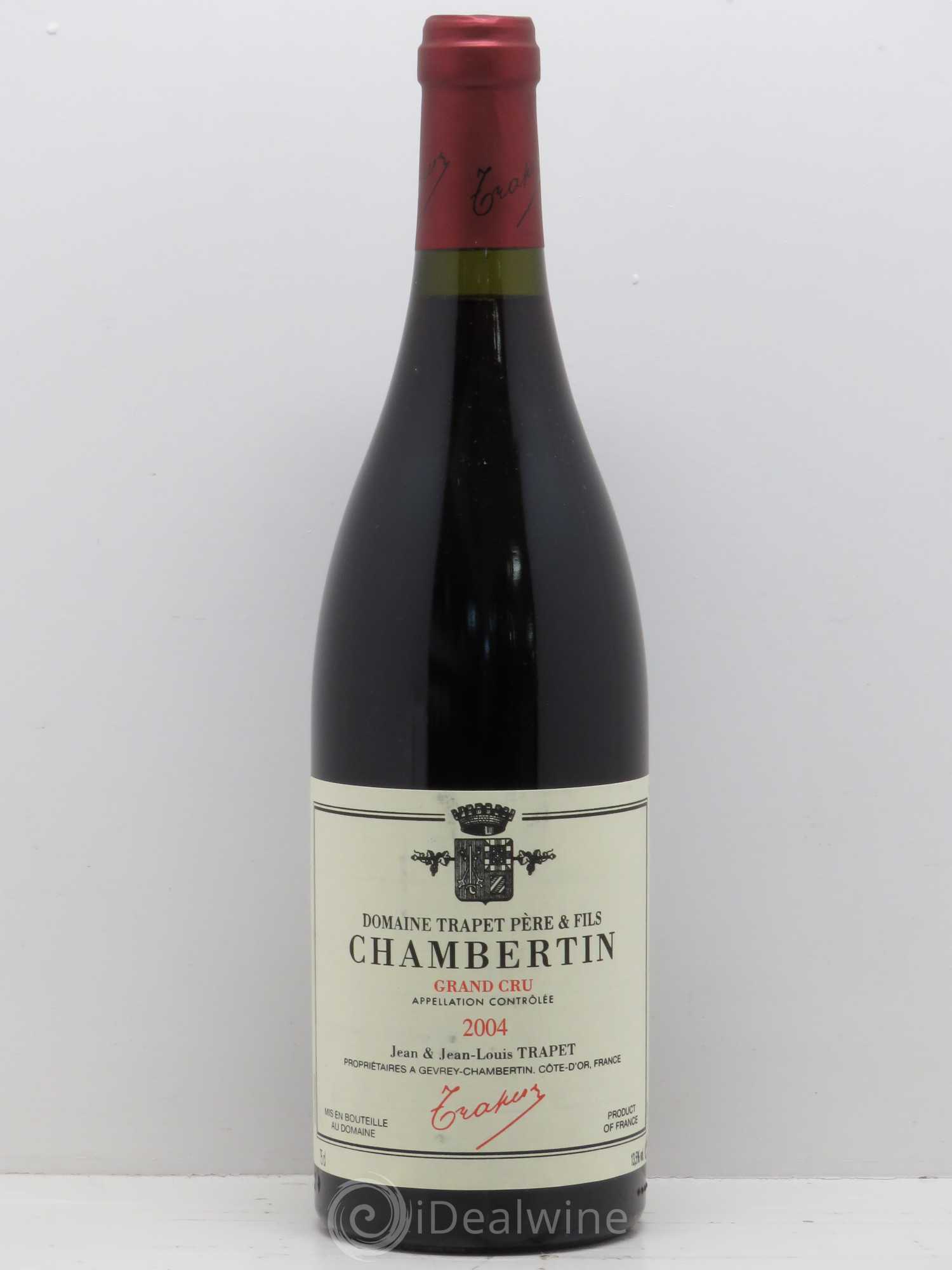 Chambertin Grand Cru Domaine Trapet 2004 - Lot de 1 bouteille - 0