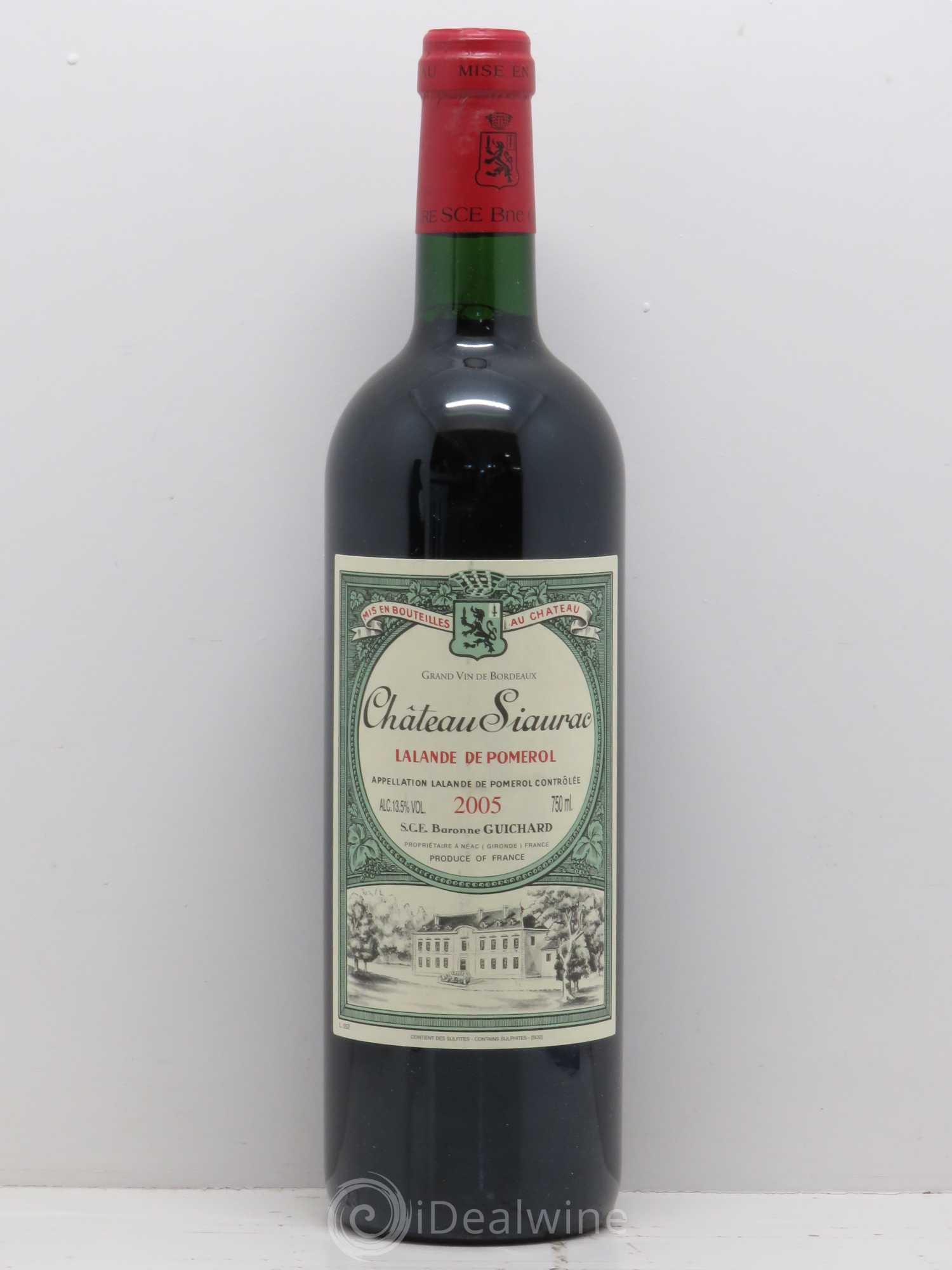 Château Siaurac 2005 - Lot de 1 bouteille - 0
