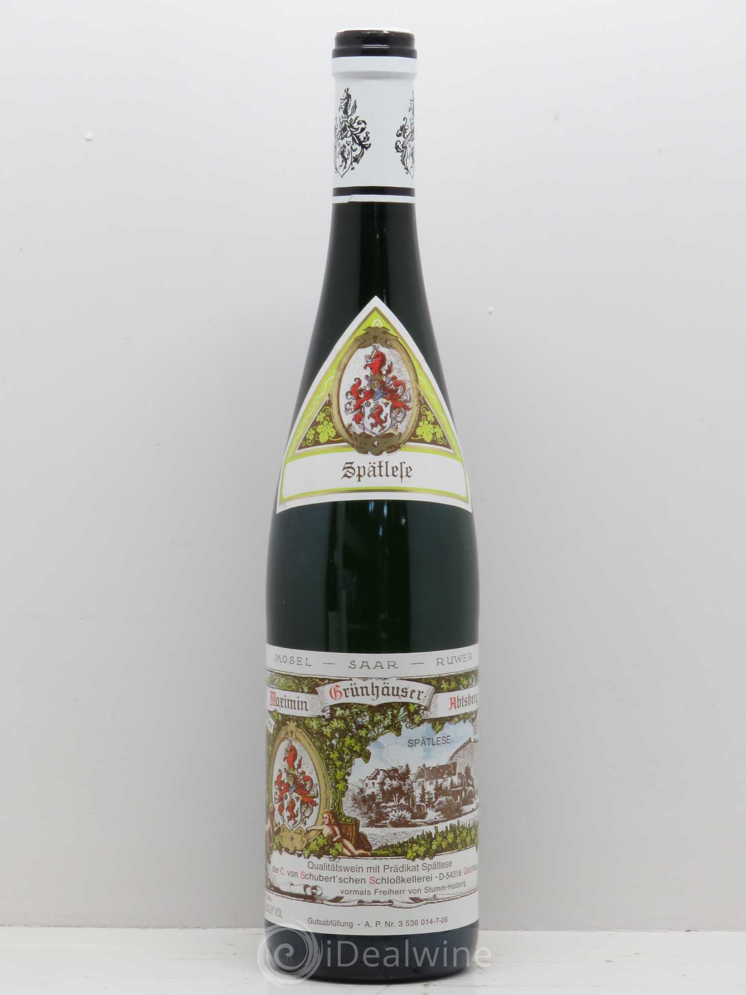 Riesling Maximin Grünhäuser Abtsberg Spätlese Schlosskellerei von Schubert 2005 - Posten von 1 Flasche - 0