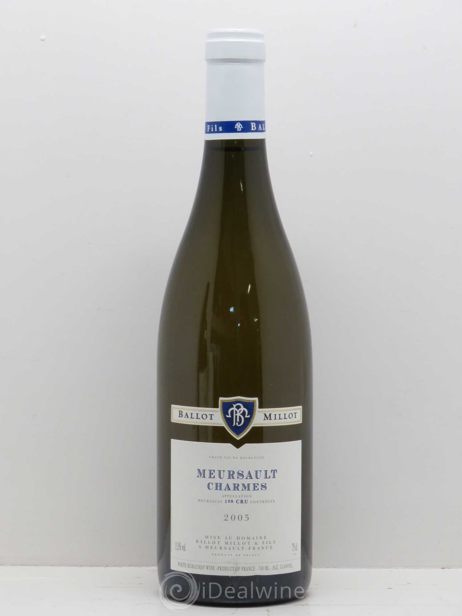 Meursault 1er Cru Charmes Ballot Millot 2005 - Lot de 1 bouteille - 0