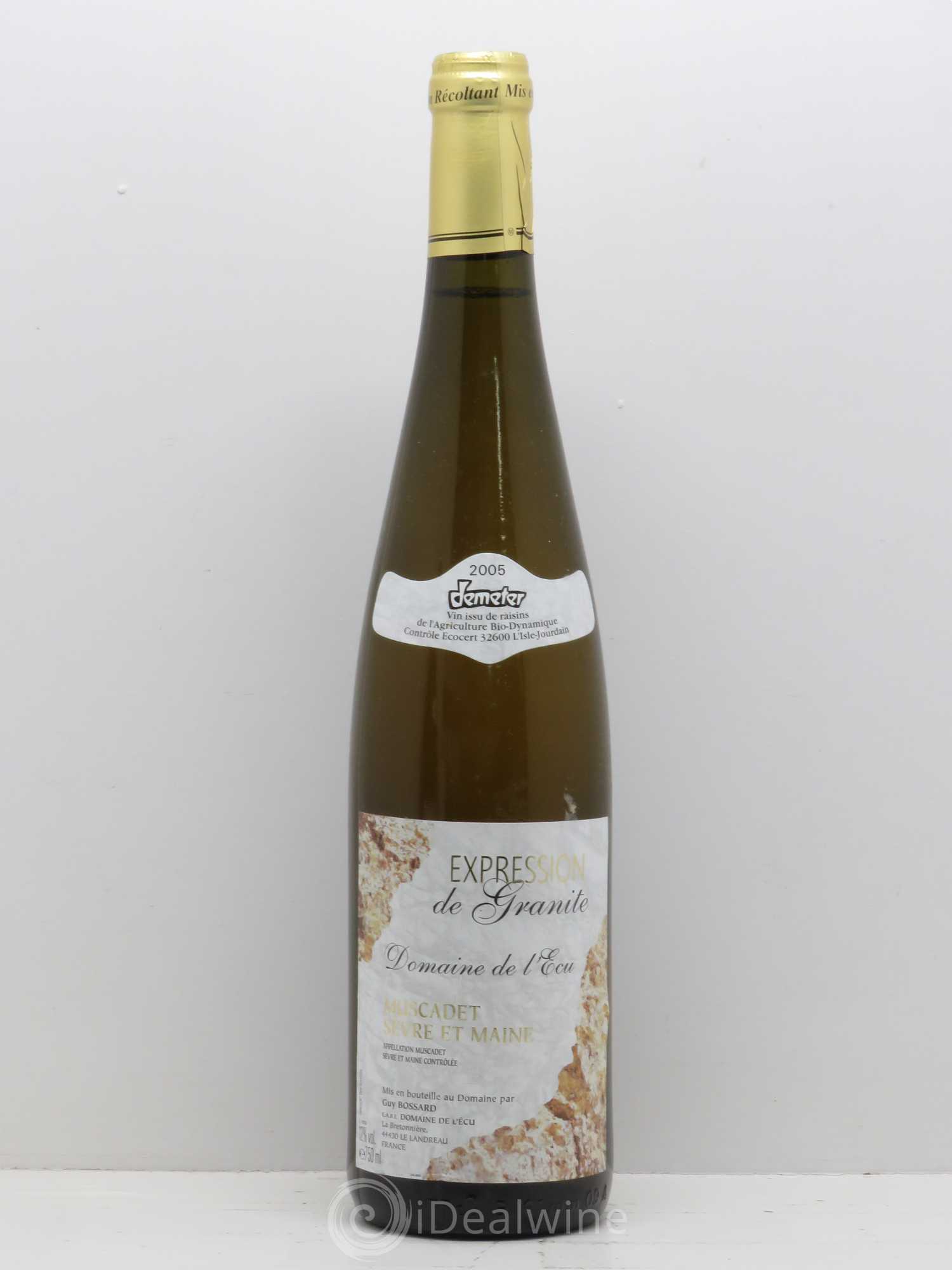 Vin de France (anciennement Muscadet-Sèvre-et-Maine) Expression de Granite Domaine de L'Ecu 2005 - Lot de 1 bouteille - 0