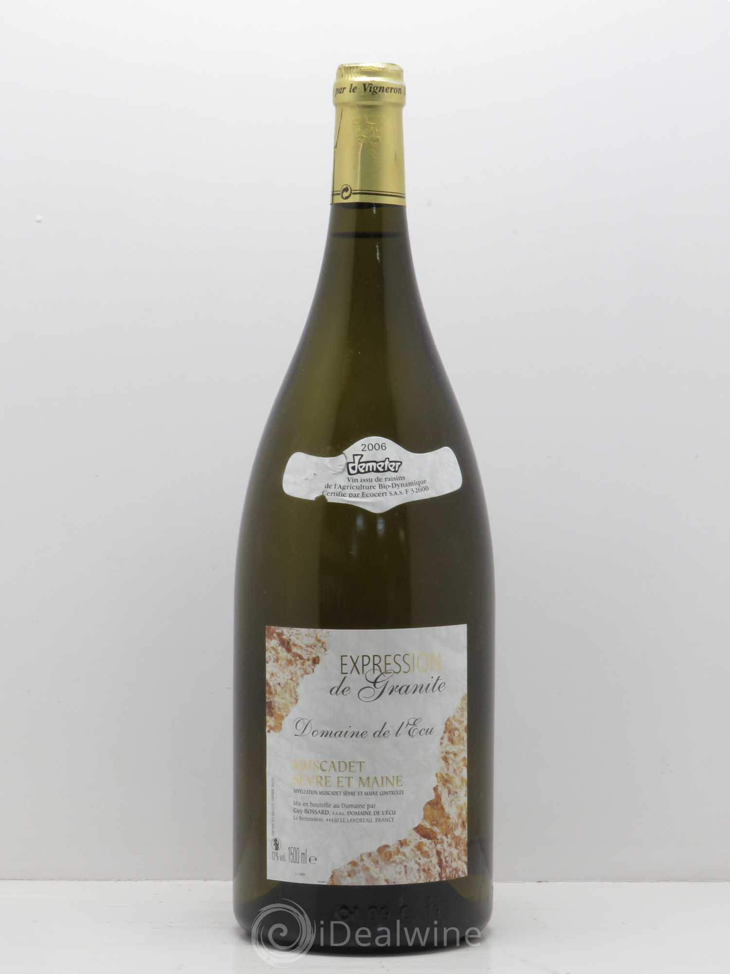 Vin de France (anciennement Muscadet-Sèvre-et-Maine) Expression de Granite Domaine de L'Ecu 2006 - Lot de 1 magnum - 0