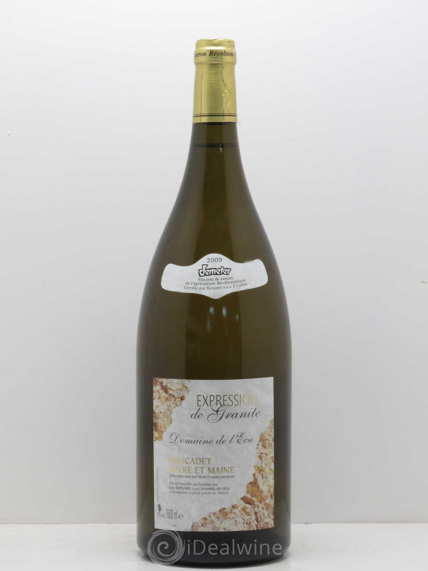 Vin de France (anciennement Muscadet-Sèvre-et-Maine) Expression de Granite Domaine de L'Ecu 2009 - Lot de 1 magnum - 0