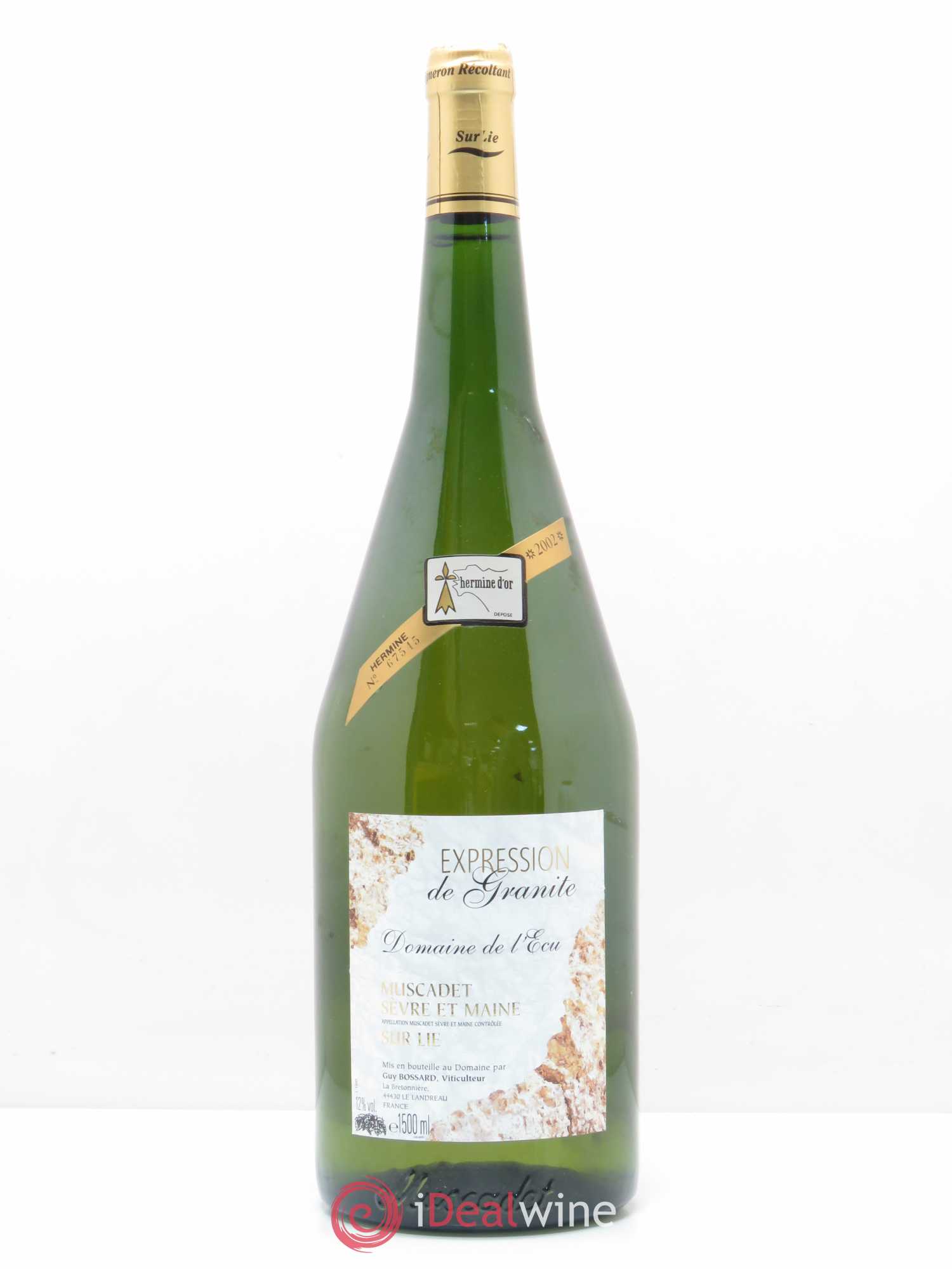 Vin de France (anciennement Muscadet-Sèvre-et-Maine) Expression de Granite Domaine de L'Ecu (sans prix de réserve) 2002 - Lot de 1 magnum - 0