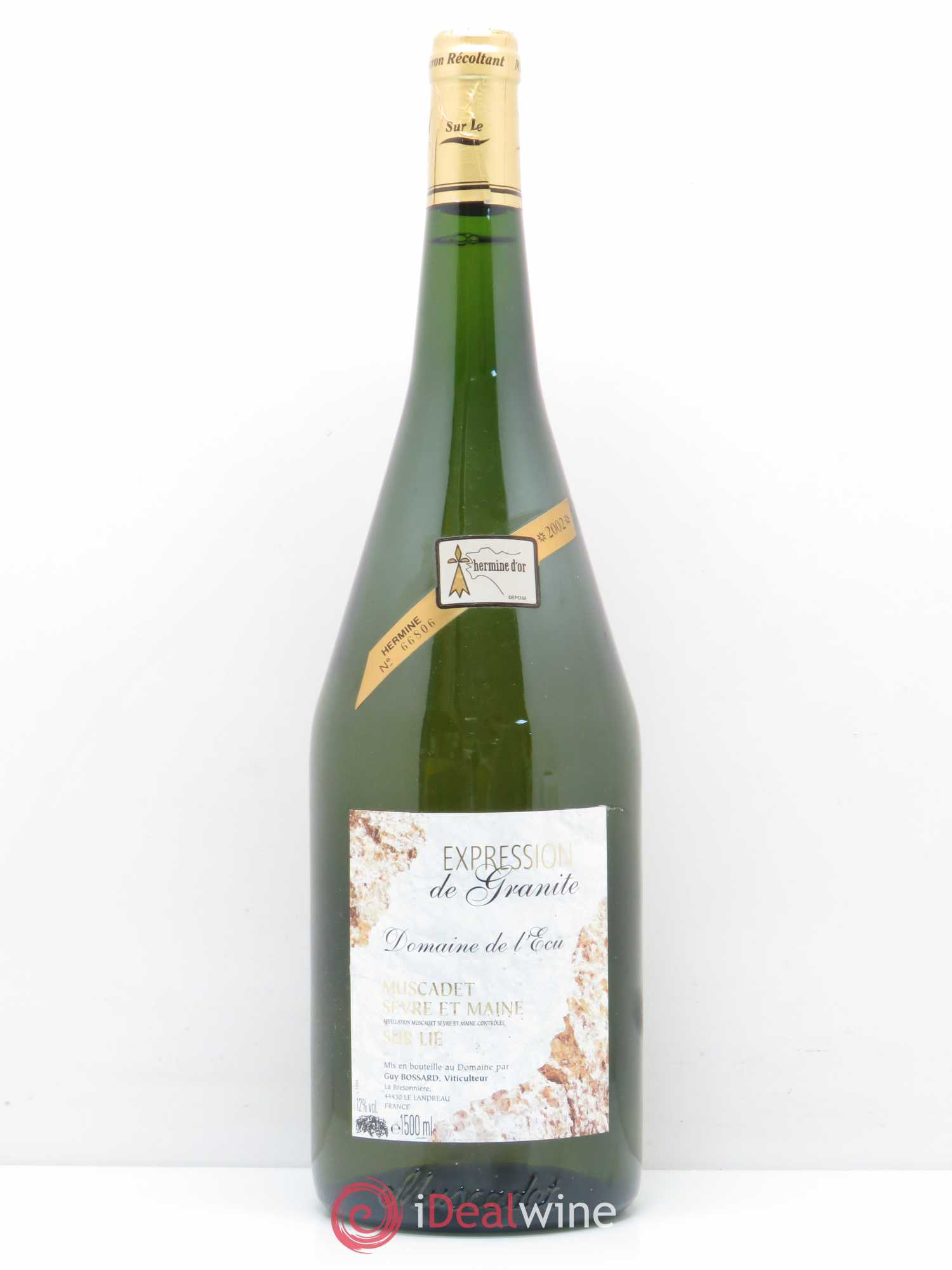 Vin de France (anciennement Muscadet-Sèvre-et-Maine) Expression de Granite Domaine de L'Ecu (sans prix de réserve) 2002 - Lot de 1 magnum - 0