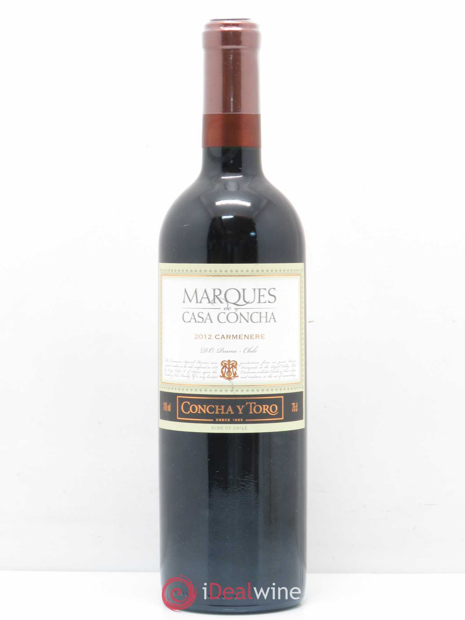 Chili Carmenere Marques de Casa Concha Concha y Toro 2012 - Posten von 1 Flasche - 0