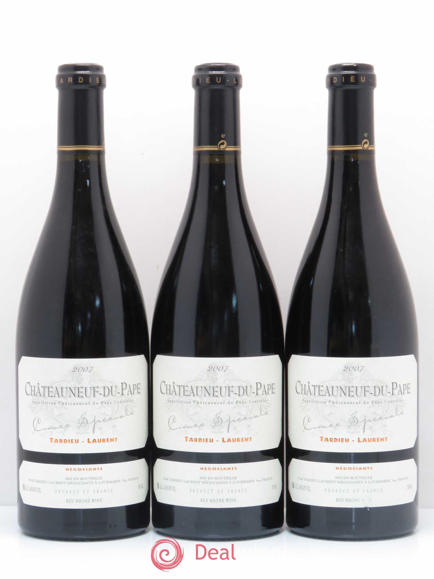 Châteauneuf-du-Pape Tardieu-Laurent Cuvée spéciale Famille Tardieu 2007 - Lot de 3 bouteilles - 0