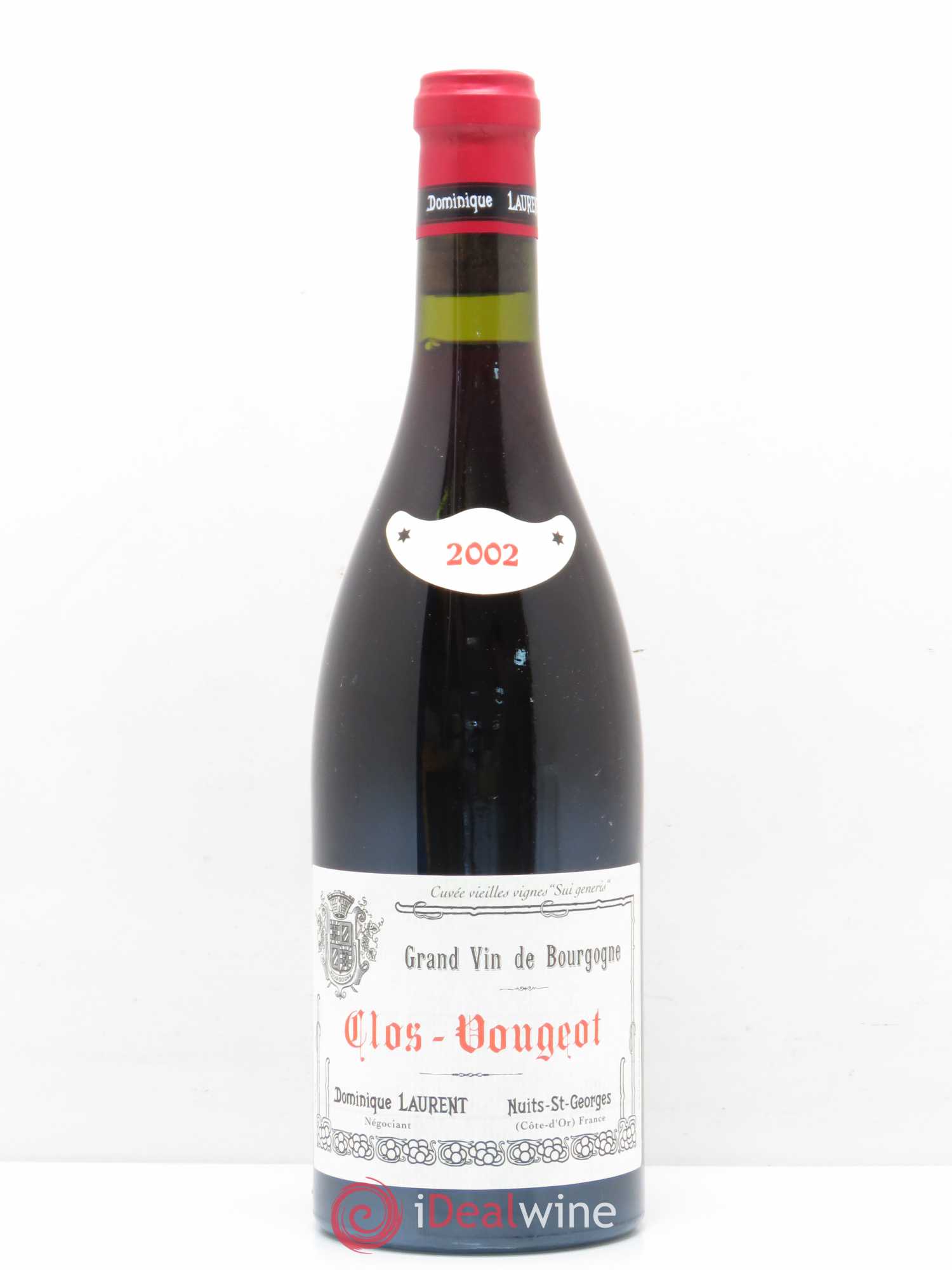 Clos de Vougeot Grand Cru Dominique Laurent Vieilles vignes Sui Generis 2002 - Lot de 1 bouteille - 0