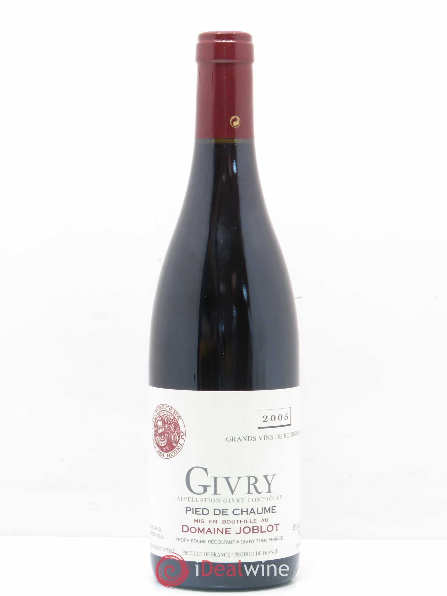 Givry Pied de Chaume Joblot (Domaine) 2005 - Lot de 1 bouteille - 0