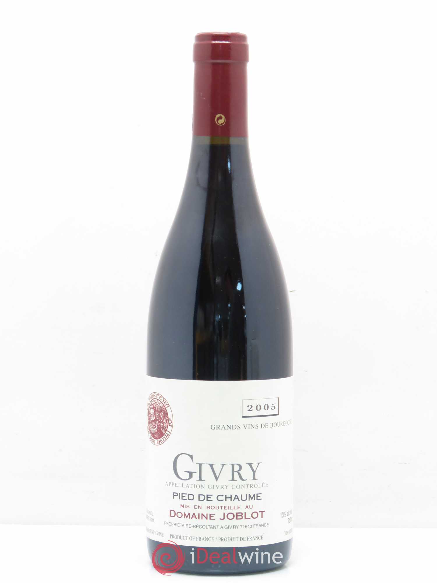Givry Pied de Chaume Joblot (Domaine) (sans prix de réserve) 2005 - Lot de 1 bouteille - 0