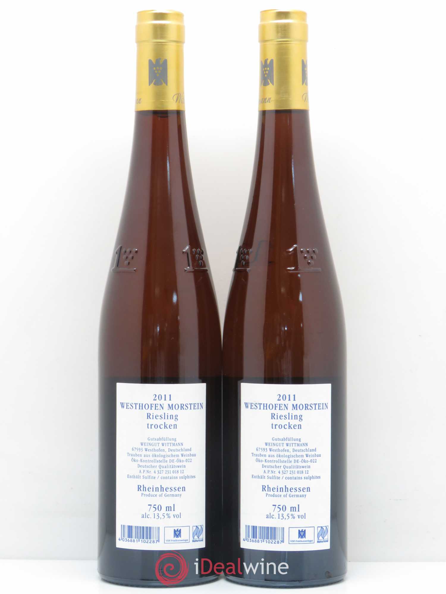 Riesling GG Trocken Westhofen Morstein Weingut Wittmann 2011 - Lotto di 2 bottiglie - 1