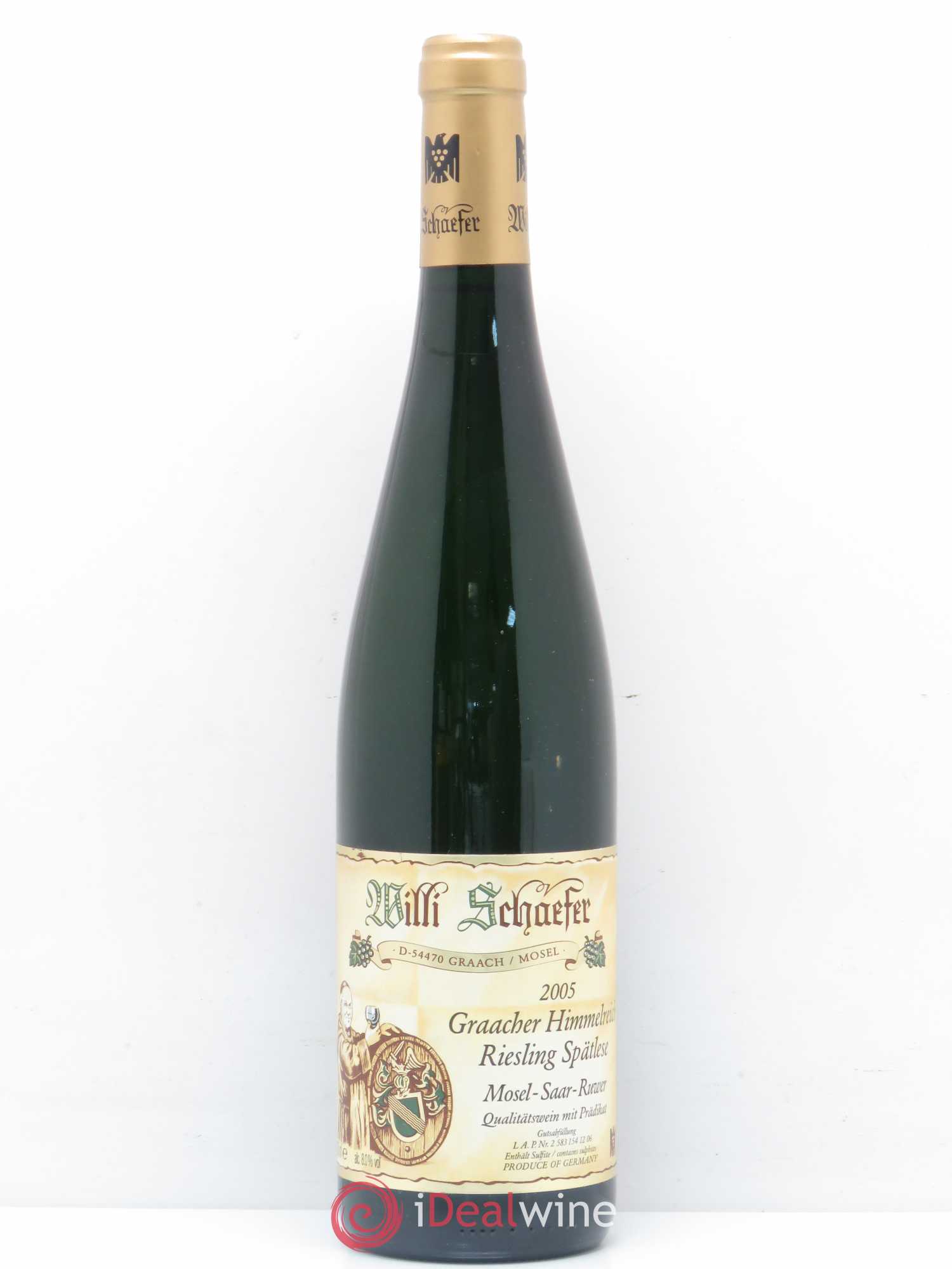 Riesling Willi Schaefer Graacher Himmelreich Spatlese Gold Kapsul (sans prix de réserve) 2005 - Posten von 1 Flasche - 0