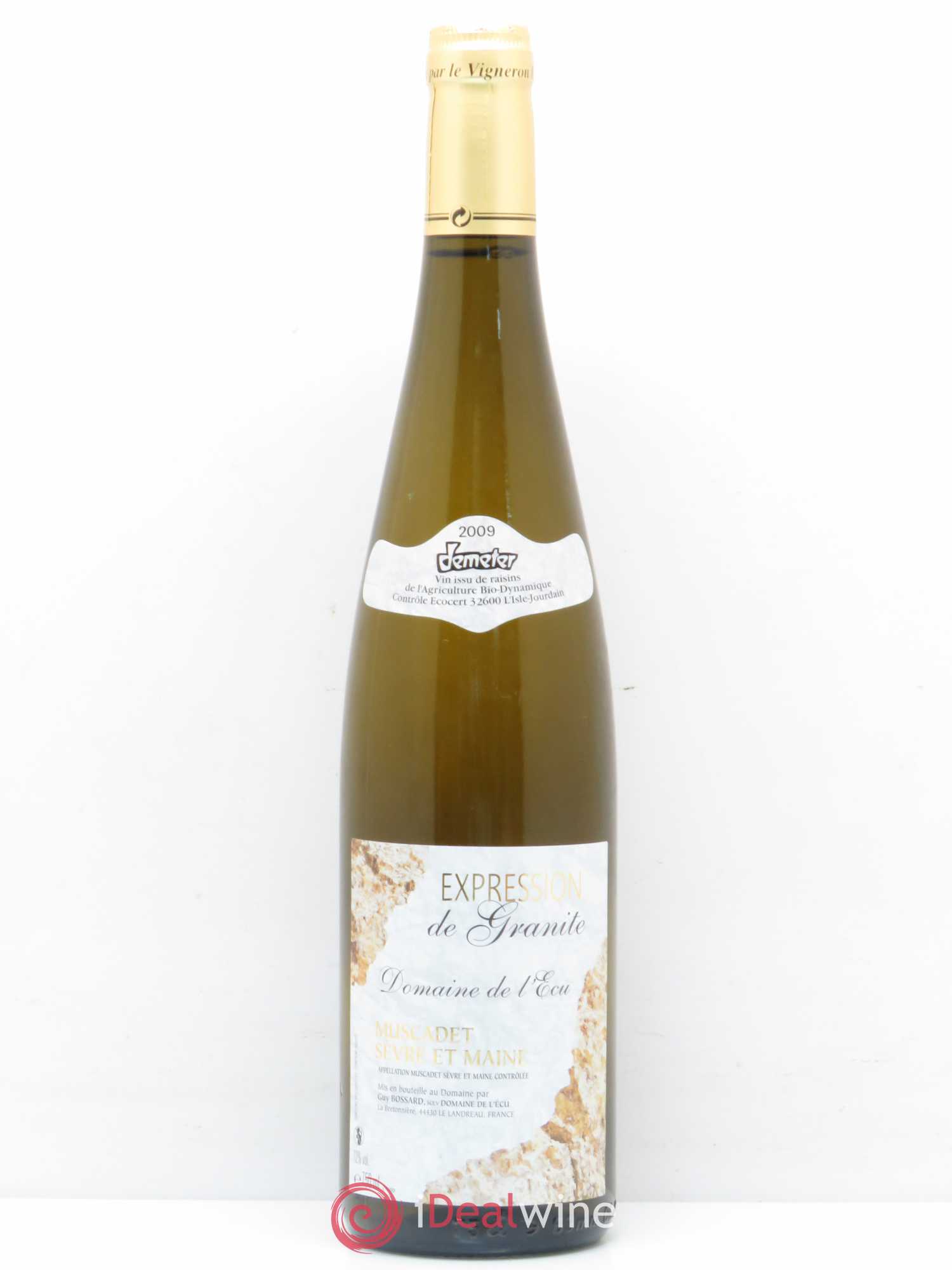 Vin de France (anciennement Muscadet-Sèvre-et-Maine) Expression de Granite Domaine de L'Ecu (sans prix de réserve) 2009 - Lot de 1 bouteille - 0