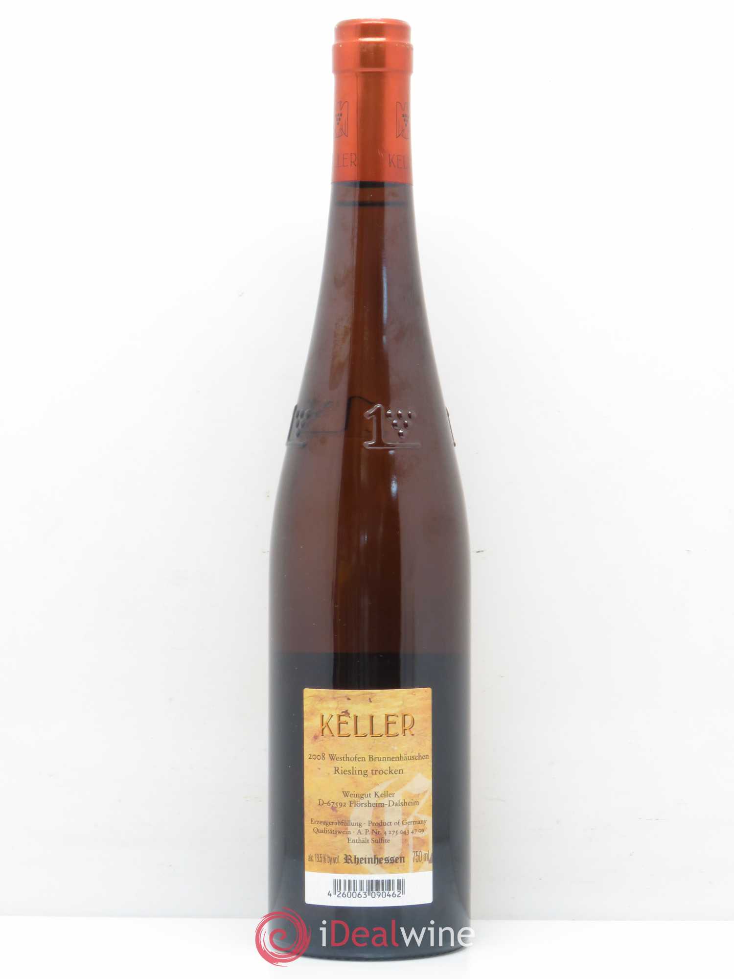 Riesling Trocken Westhofen Brunnenhäuschen Abtserde E.de Weingut Keller 2008 - Posten von 1 Flasche - 1