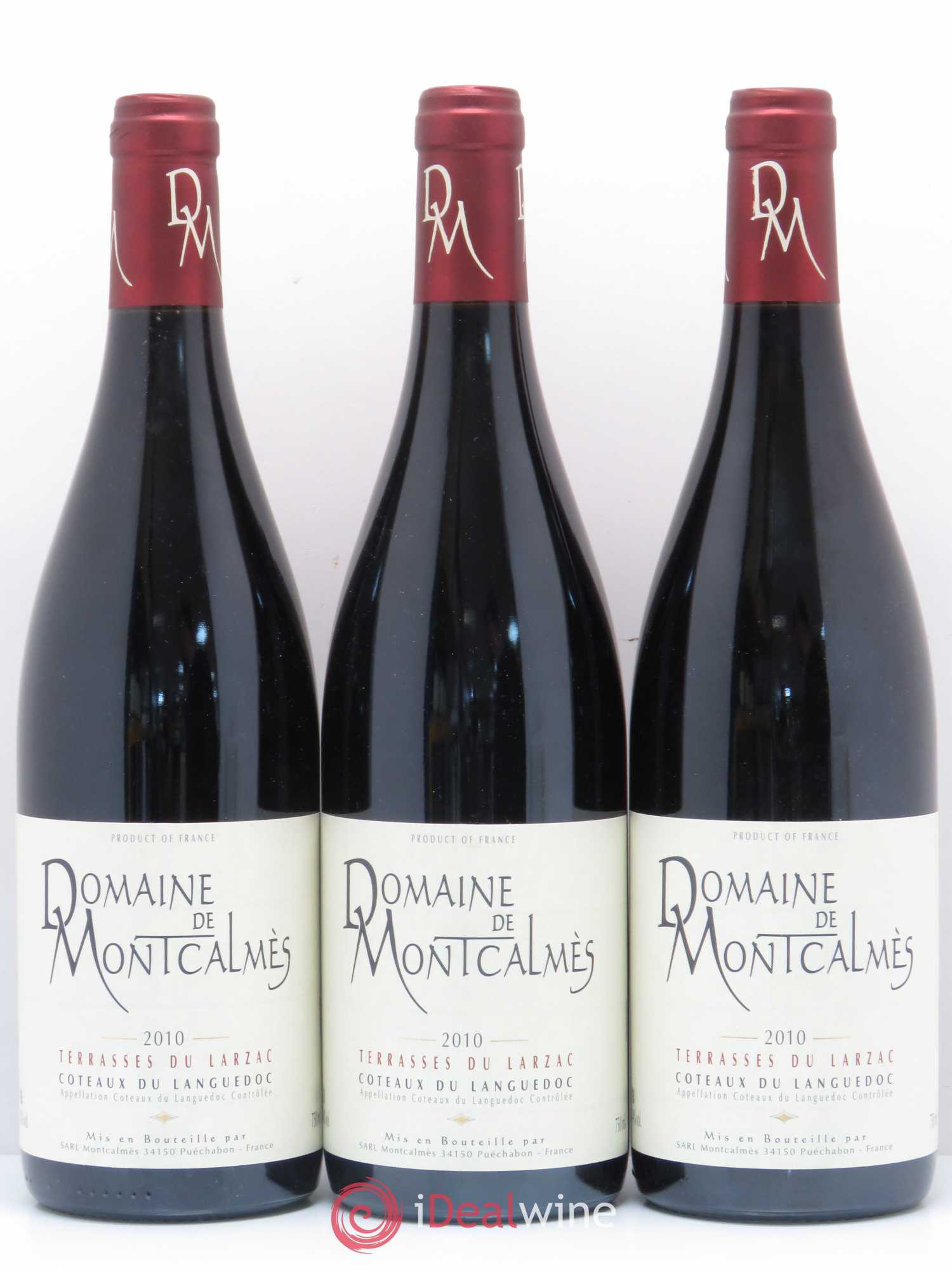 Terrasses du Larzac Domaine de Montcalmès Frédéric Pourtalié 2010 - Lot de 3 bouteilles - 0