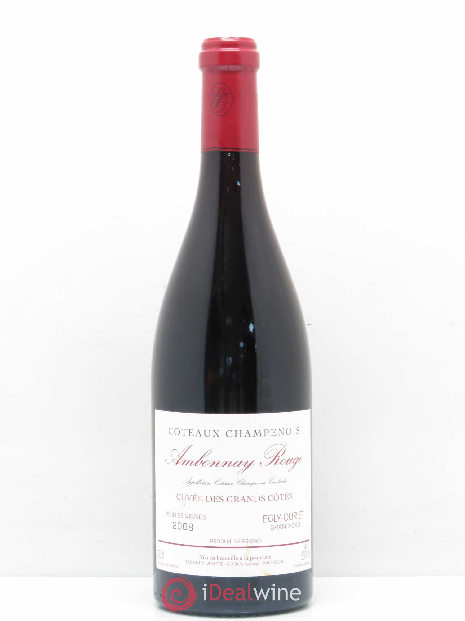 Ambonnay Cuvée des Grands Côtés VV Grand Cru Egly-Ouriet Vieilles vignes 2008 - Lot de 1 bouteille - 0