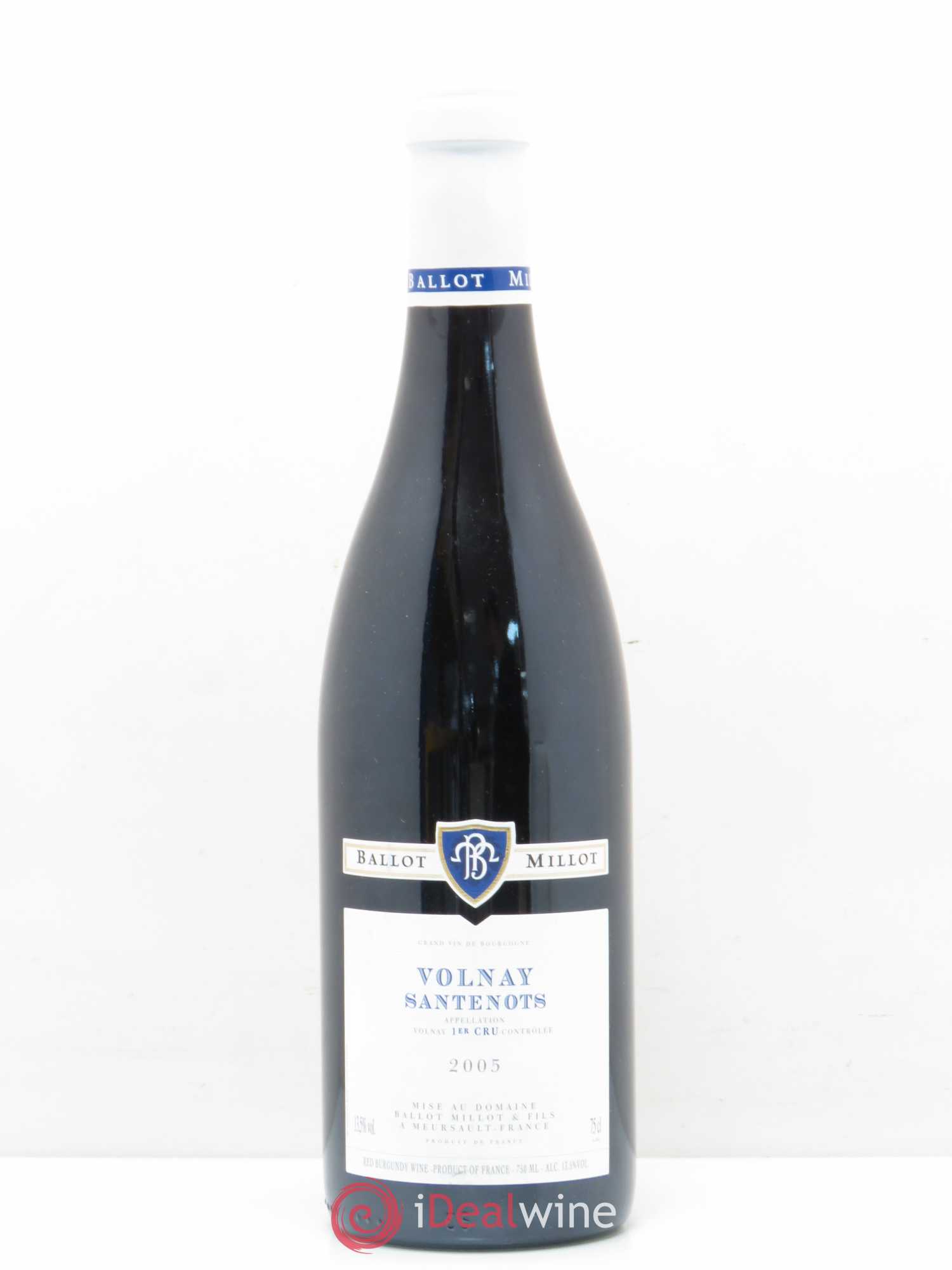 Volnay 1er Cru Les Santenots Ballot Millot (sans prix de réserve) 2005 - Posten von 1 Flasche - 0