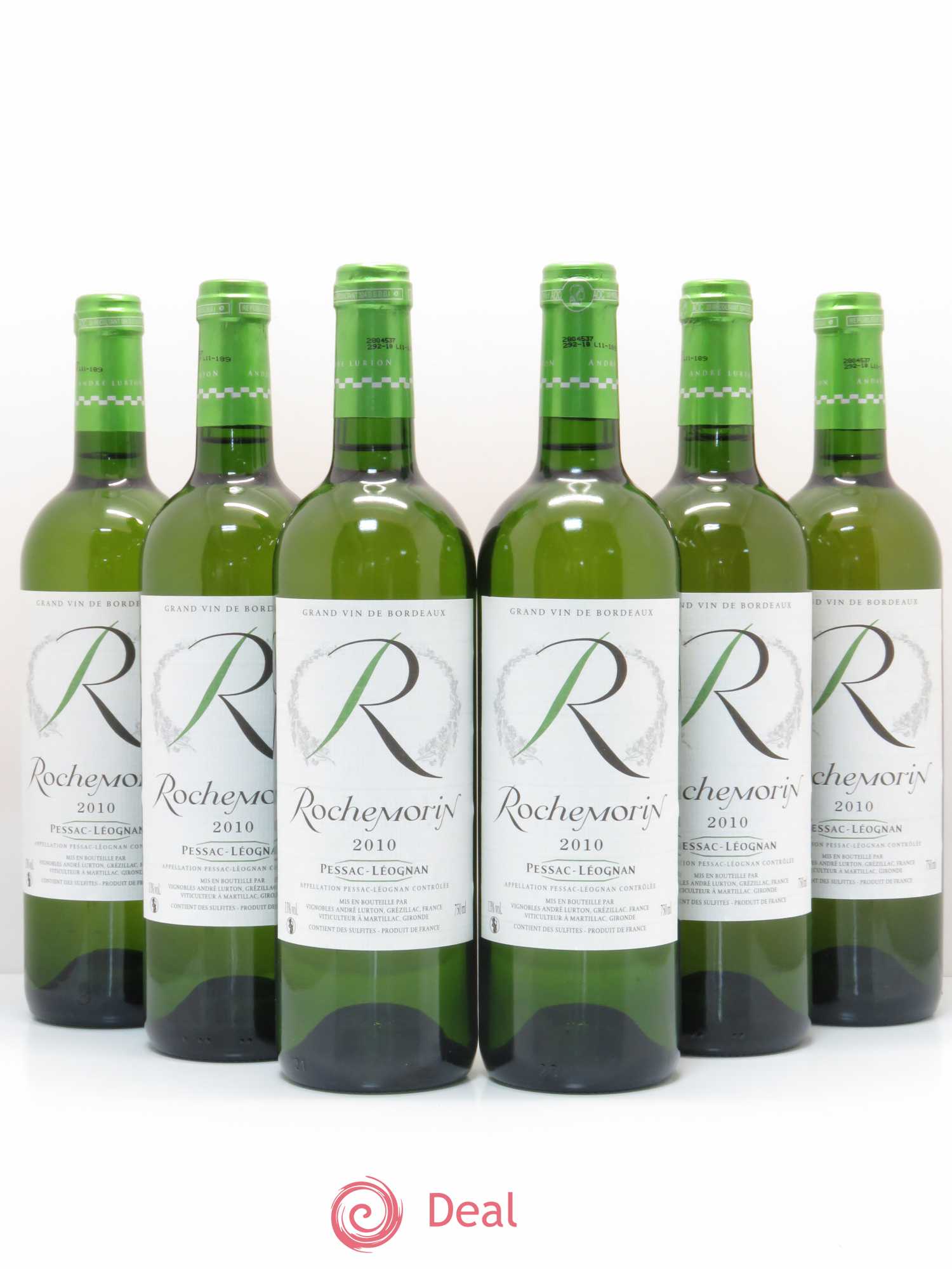 Pessac-Léognan R de Rochemorin (sans prix de réserve) 2010 - Lot de 6 bouteilles - 0