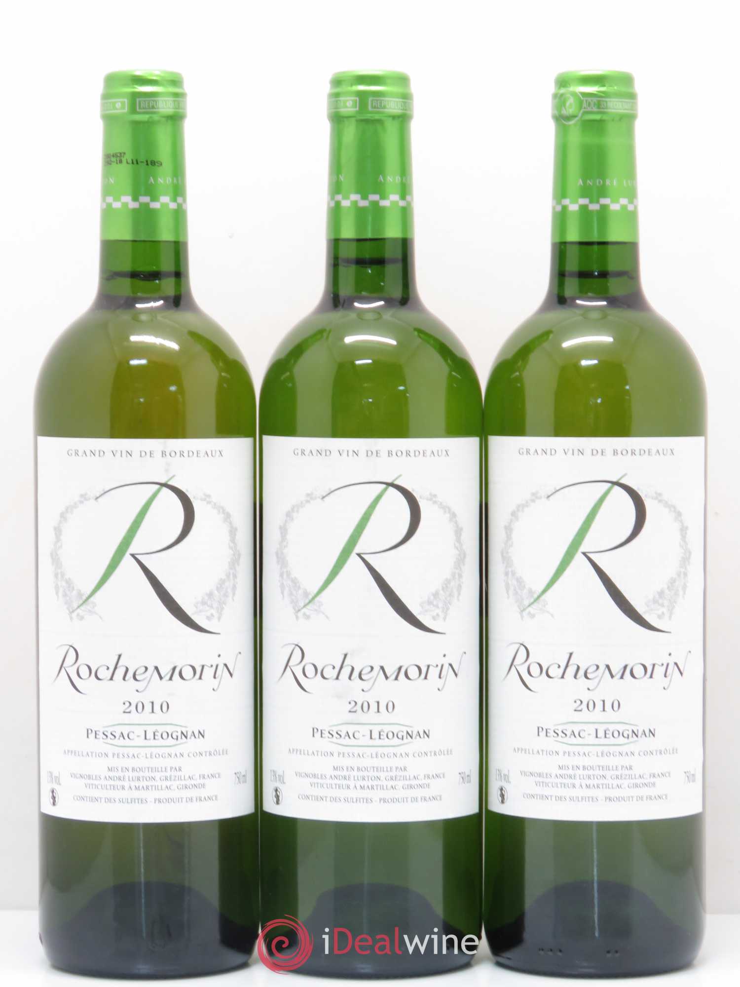 Pessac-Léognan R de Rochemorin (sans prix de réserve) 2010 - Lot de 6 bouteilles - 2