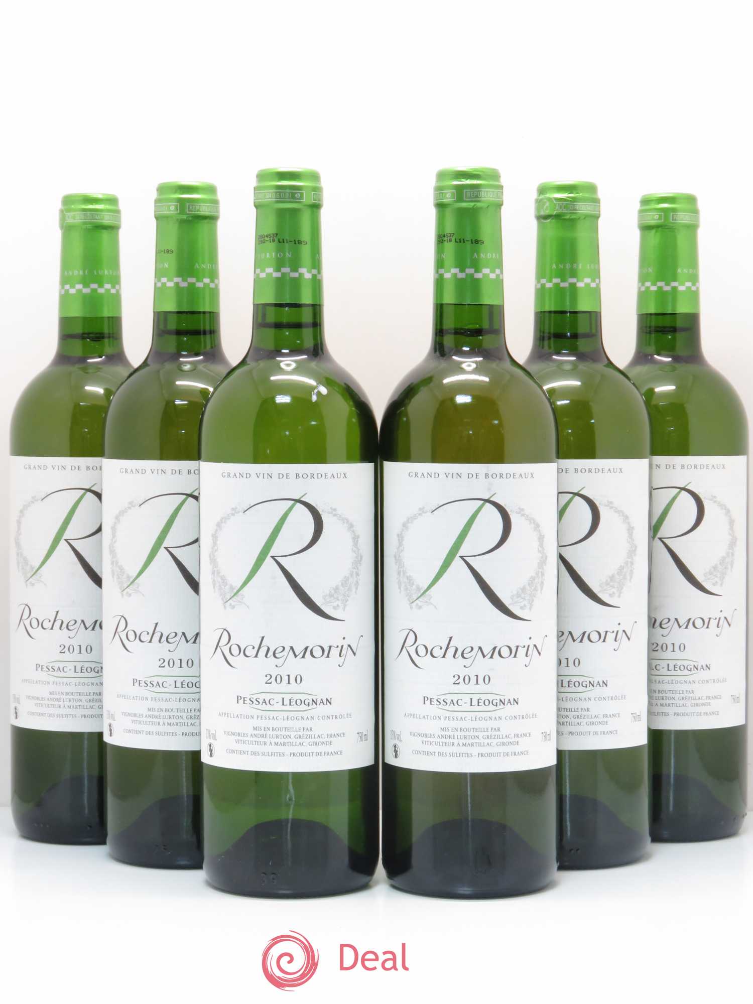 Pessac-Léognan R de Rochemorin (sans prix de réserve) 2010 - Lot de 6 bouteilles - 0