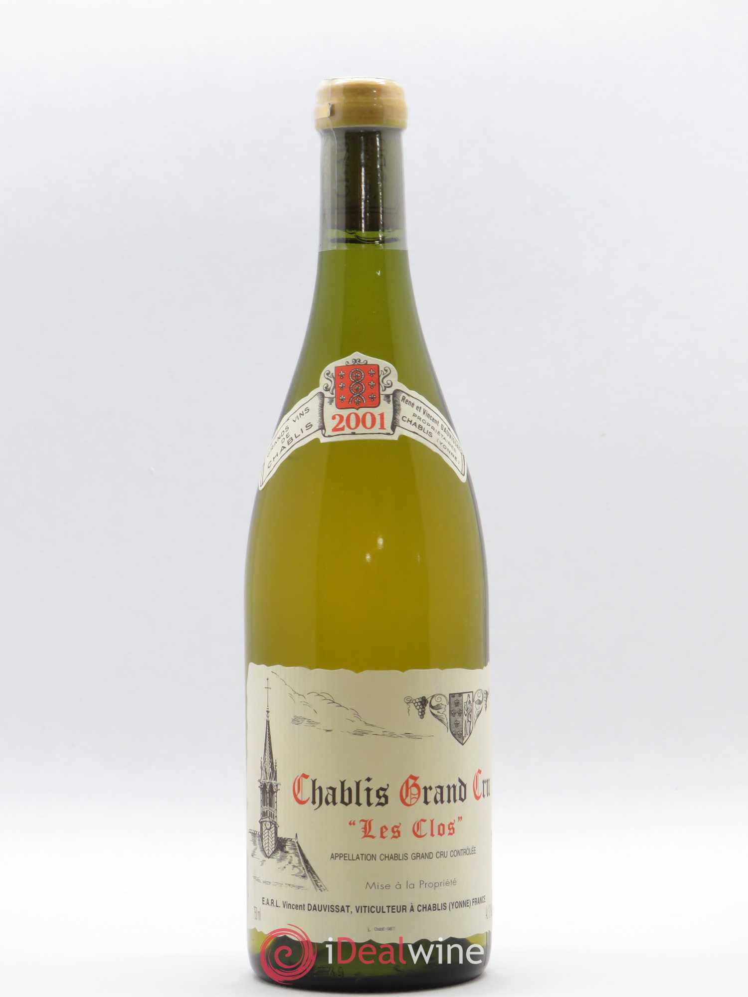 Chablis Grand Cru Les Clos Vincent Dauvissat (Domaine) 2001 - Lot de 1 bouteille - 0
