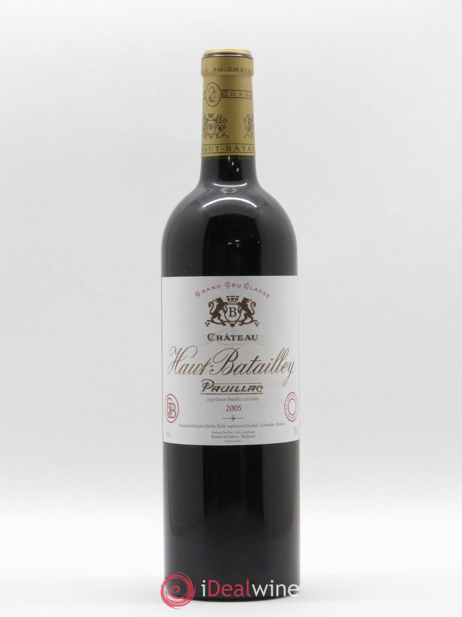 Château Haut Batailley 5ème Grand Cru Classé 2005 - Lot de 1 bouteille - 0