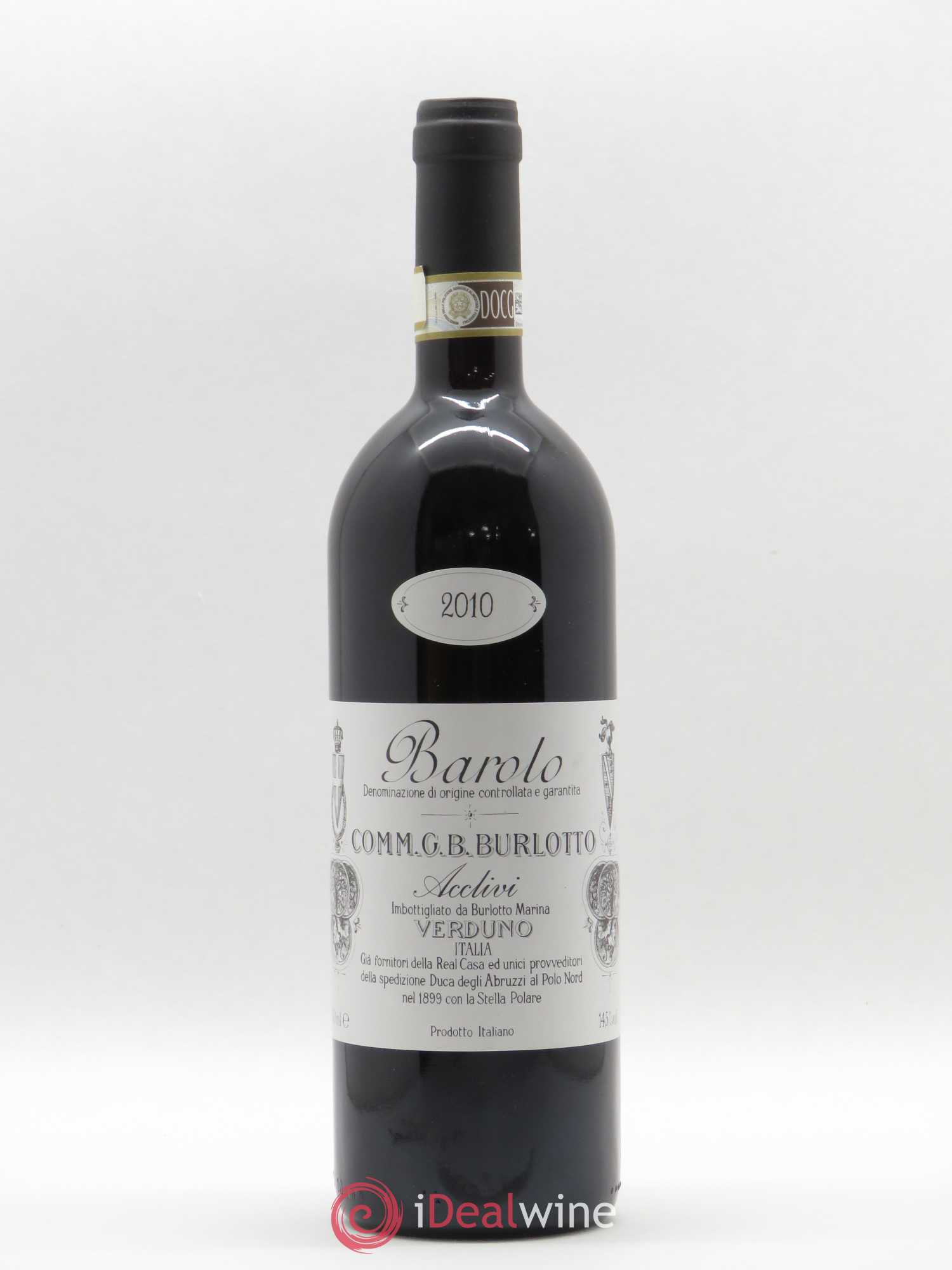 Barolo DOCG Acclivi Comm. Giovan Battista Burlotto 2010 - Lot de 1 bouteille - 0