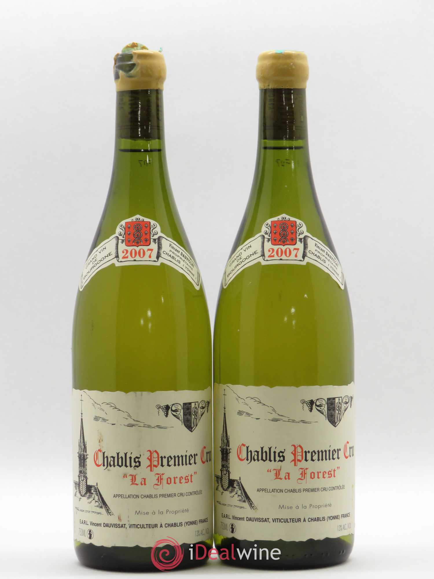 Chablis 1er Cru La Forest Vincent Dauvissat (Domaine) 2007 - Lot de 2 bouteilles - 0