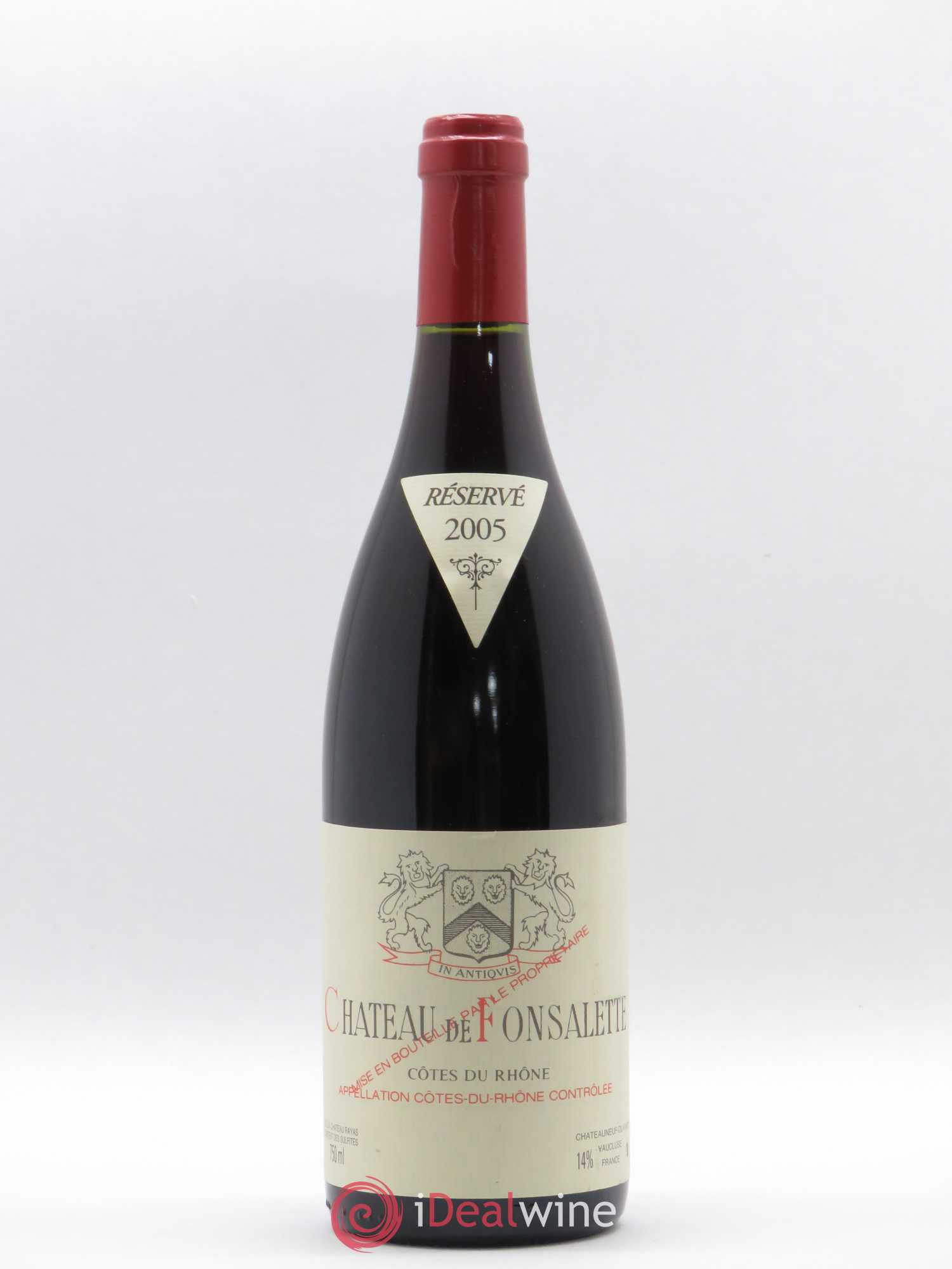 Côtes-du-Rhône Château de Fonsalette Emmanuel Reynaud 2005 - Lot de 1 bouteille - 0