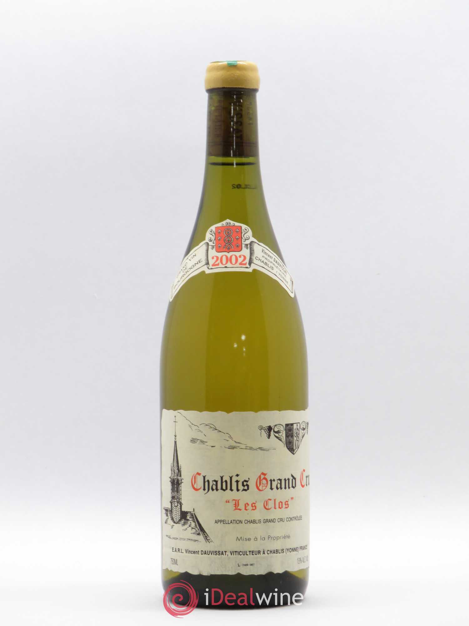 Chablis Grand Cru Les Clos Vincent Dauvissat (Domaine) 2002 - Lot de 1 bouteille - 0