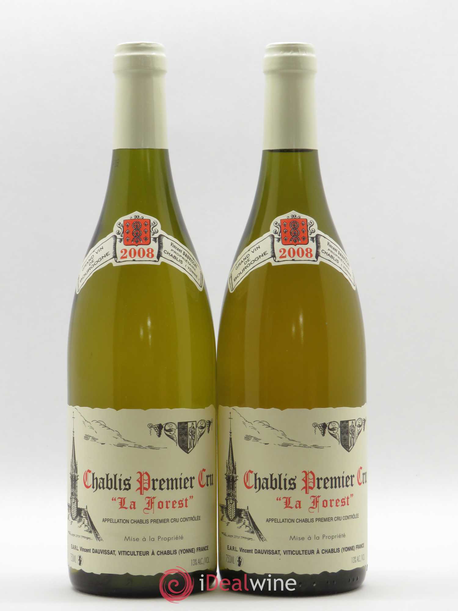 Chablis 1er Cru La Forest Vincent Dauvissat (Domaine) 2008 - Lot de 2 bouteilles - 0