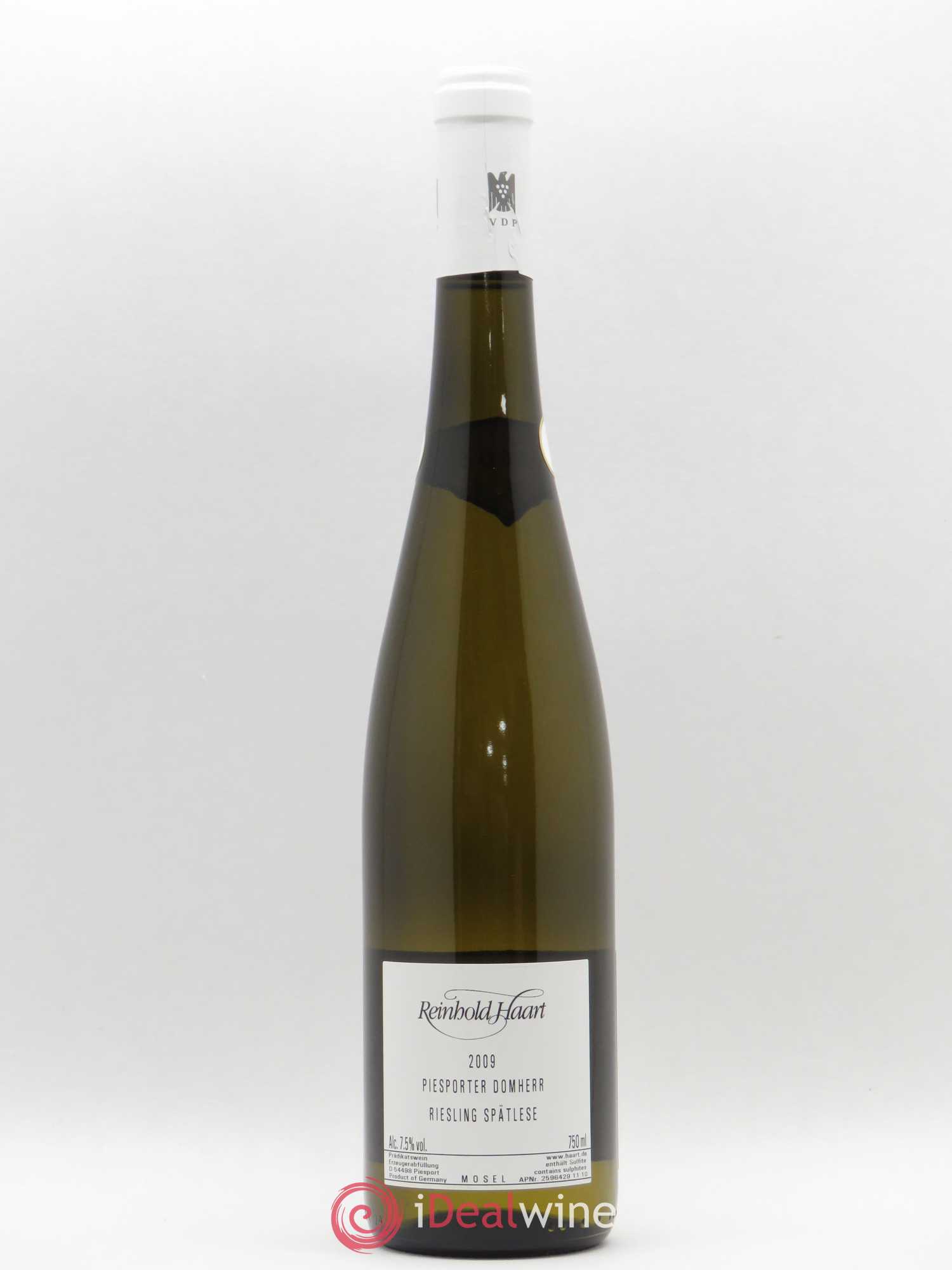 Riesling Piesporter Domherr Spatlese Reinhold Haart (sans prix de réserve) 2009 - Posten von 1 Flasche - 1
