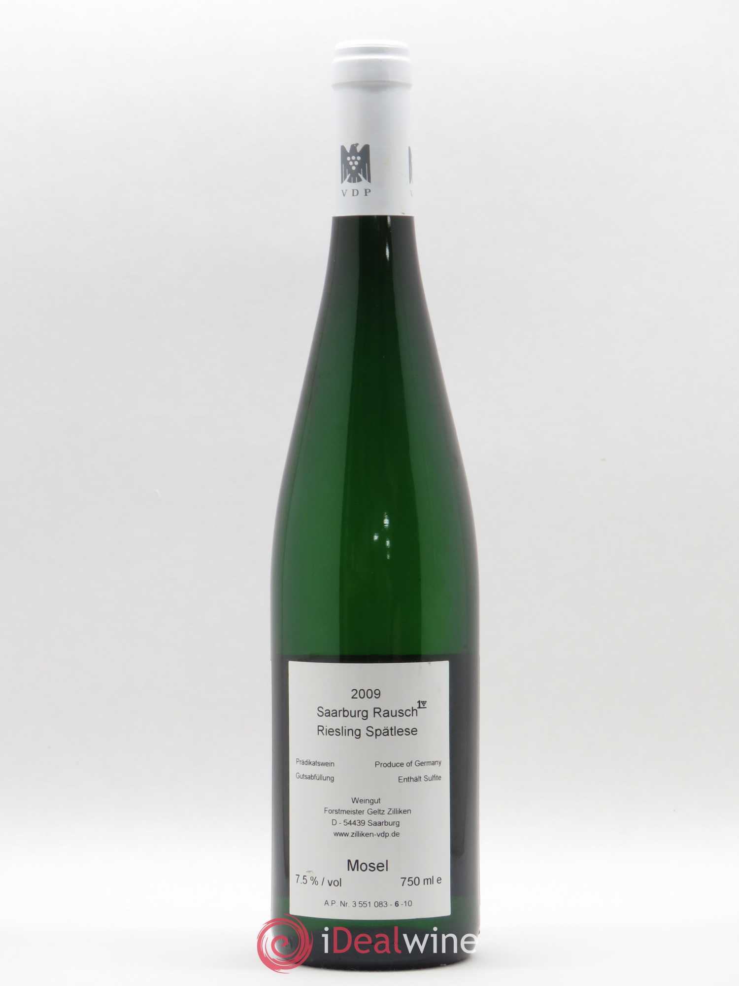 Riesling Mosel Saarburgr Rausch Spätlese Forstmeister Geltz Zilliken 2009 - Lotto di 1 bottiglia - 1