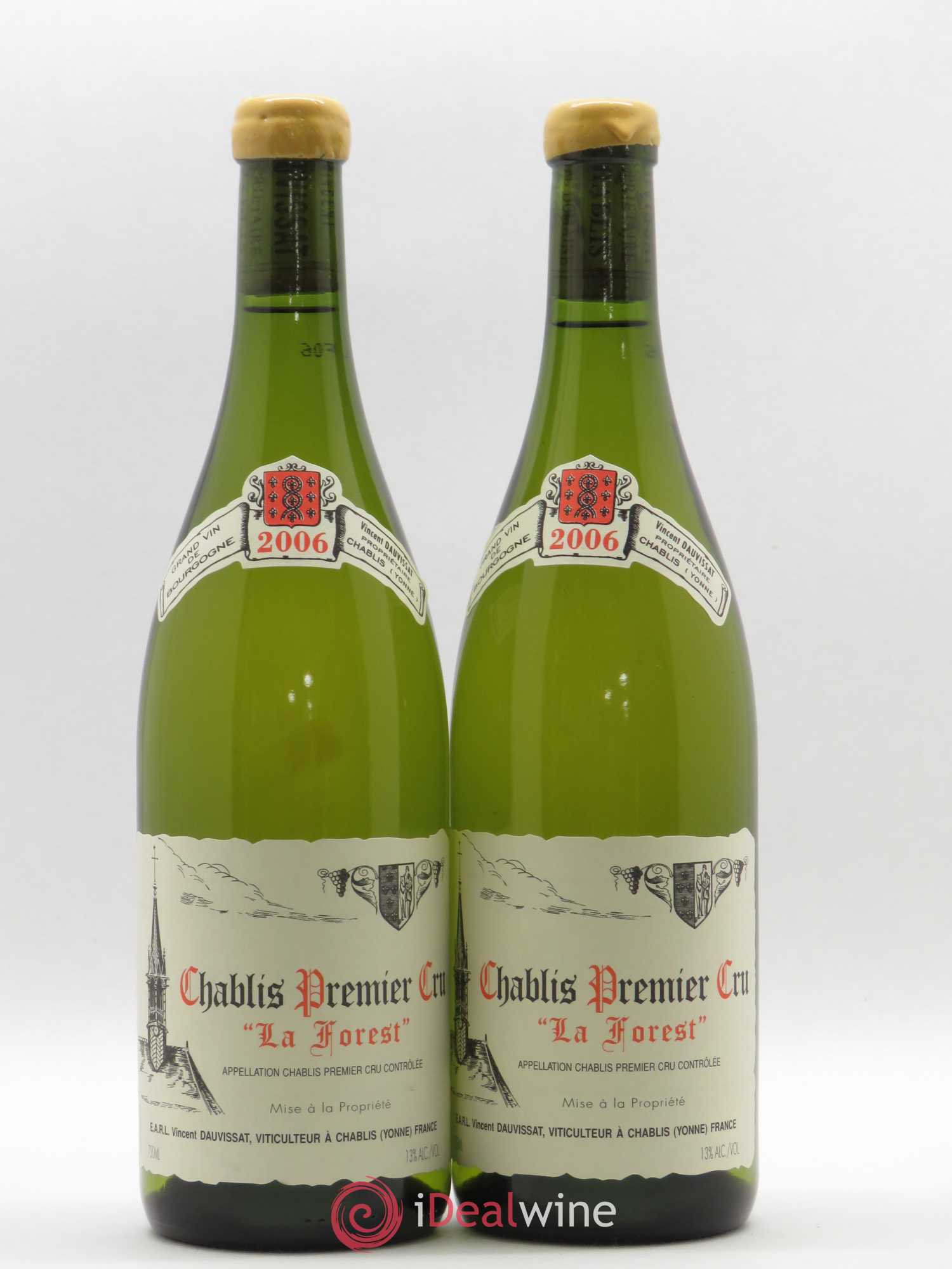 Chablis 1er Cru La Forest Vincent Dauvissat (Domaine) 2006 - Lot de 2 bouteilles - 0
