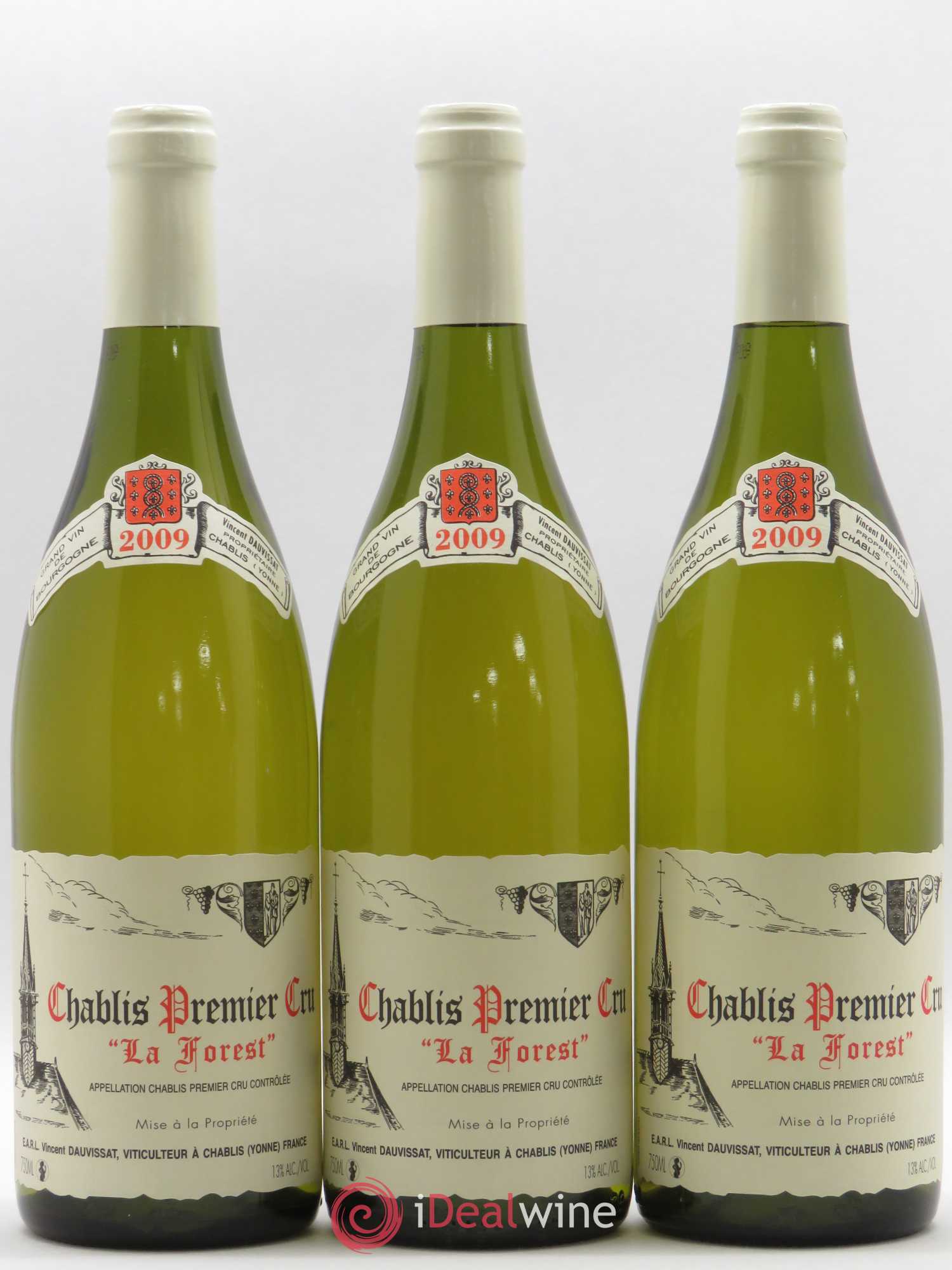 Chablis 1er Cru La Forest Vincent Dauvissat (Domaine) 2009 - Lot de 3 bouteilles - 0