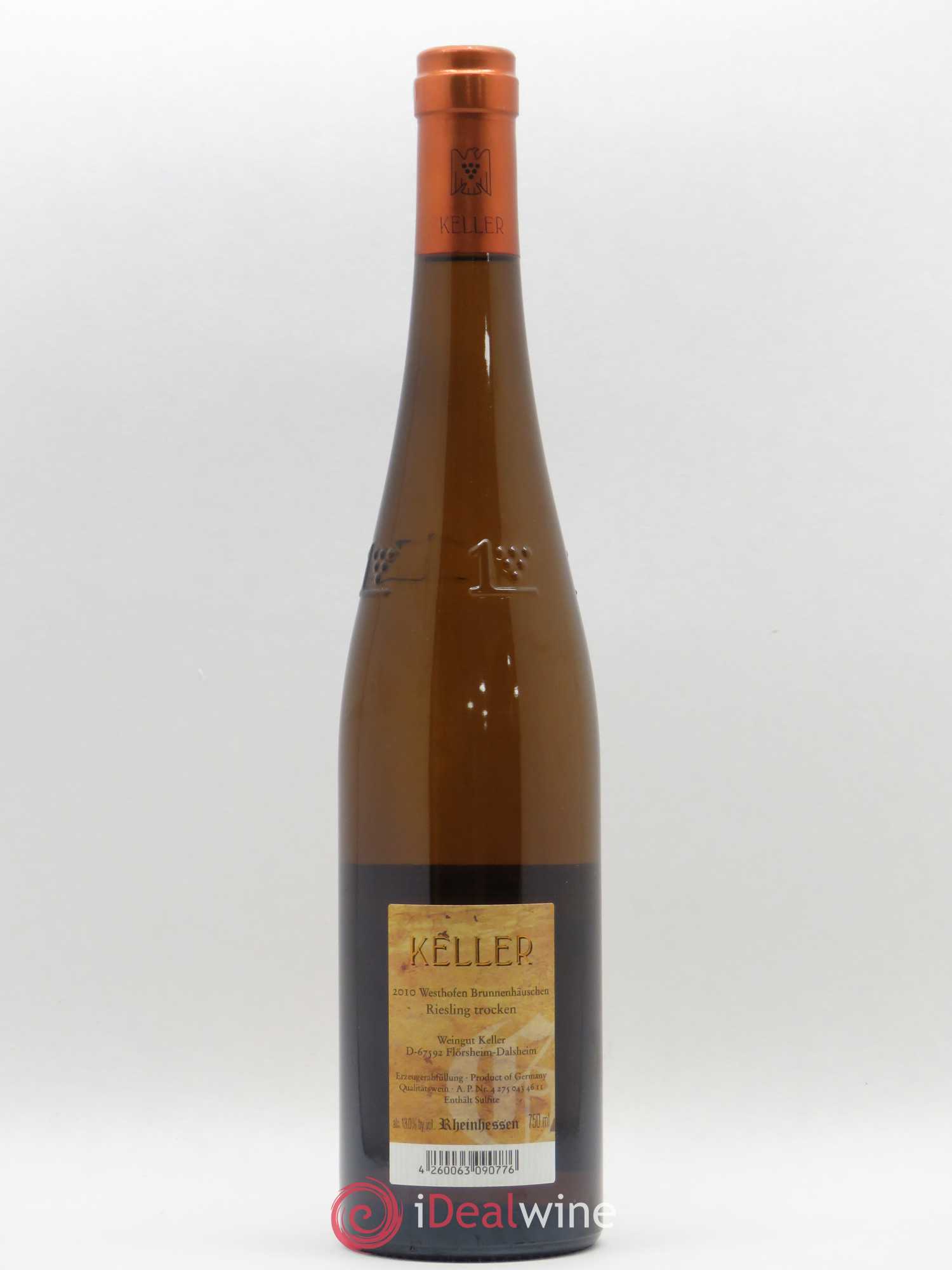 Riesling Rheinhessen Westhofen Brunnenhäuschen Trocken Abtserde GG Weingut Keller 2010 - Posten von 1 Flasche - 1