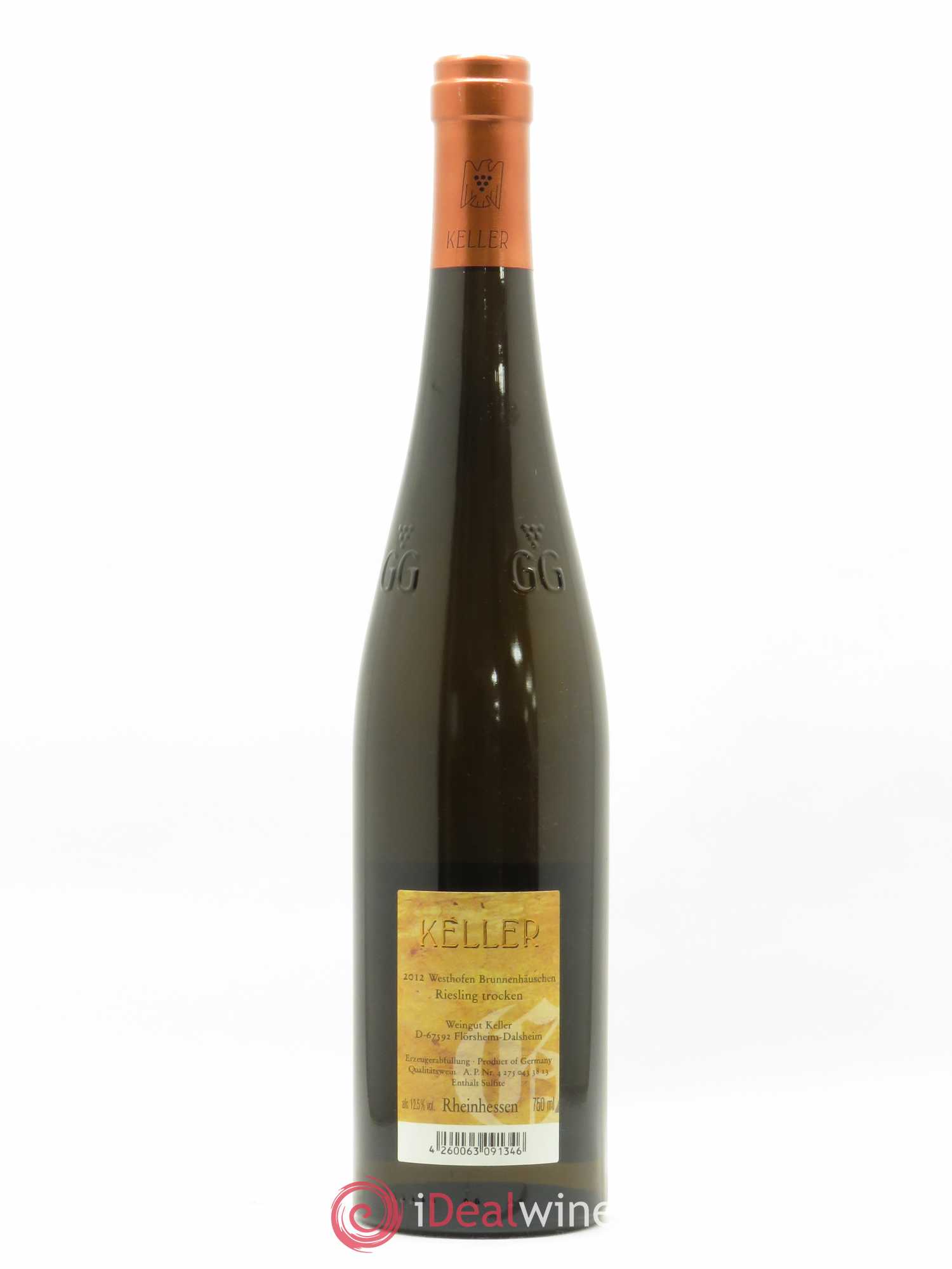 Riesling Weingut Keller Westhofen Brunnenhäuschen Abtserde GG 2012 - Posten von 1 Flasche - 1