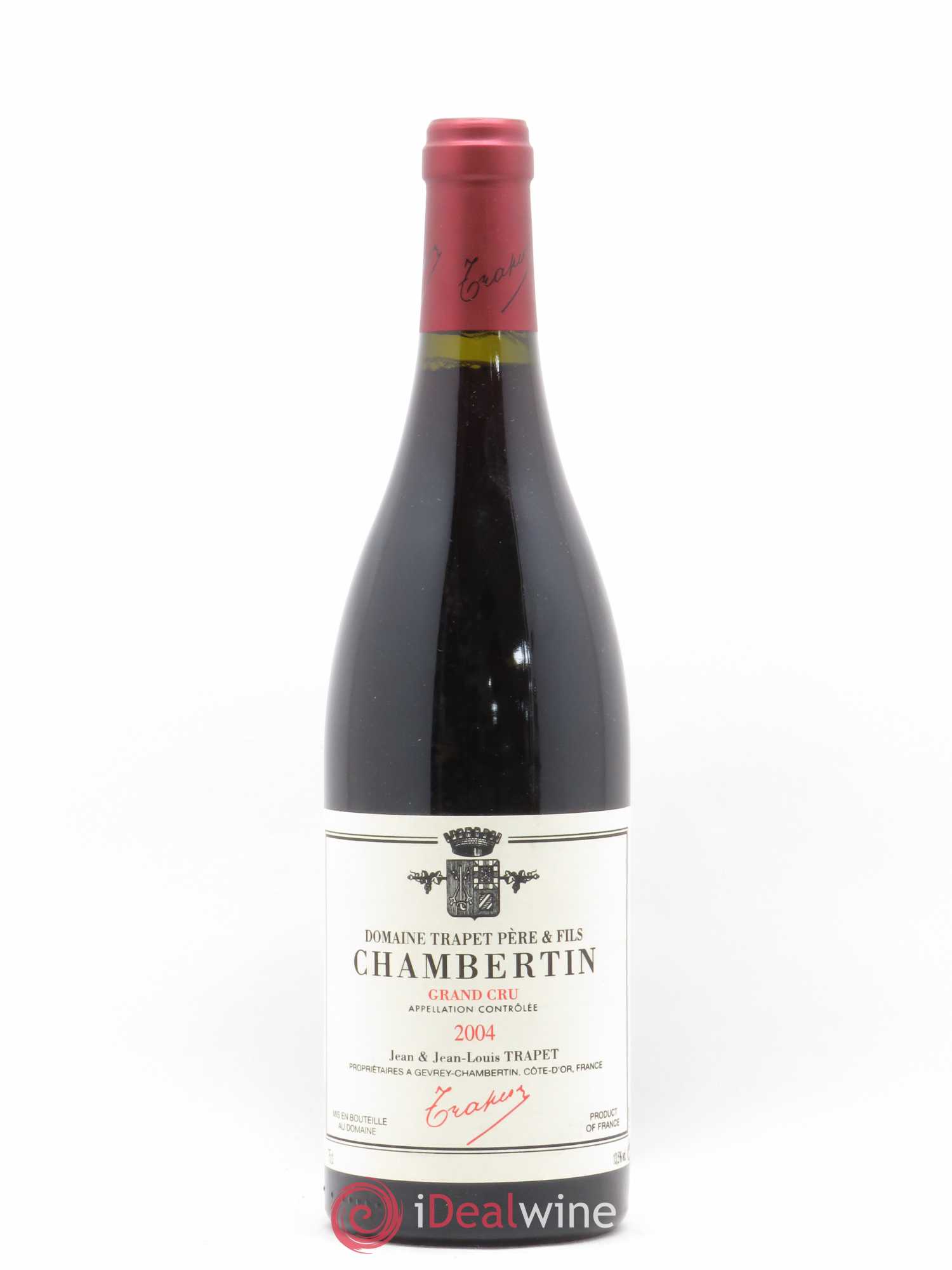 Chambertin Grand Cru Domaine Trapet 2004 - Lot de 1 bouteille - 0