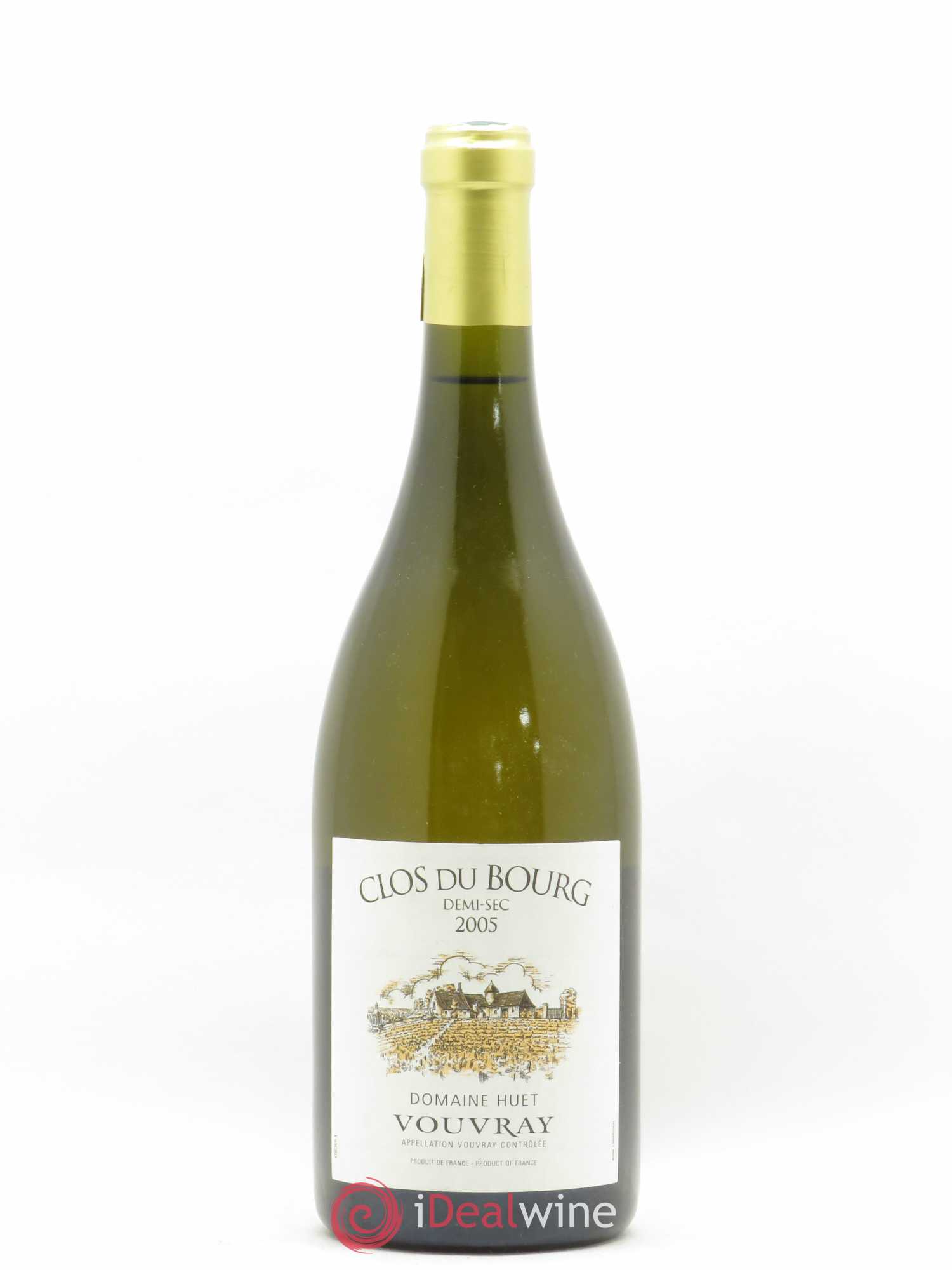 Vouvray Clos du Bourg Demi-Sec Domaine Huet 2005 - Lot de 1 bouteille - 0