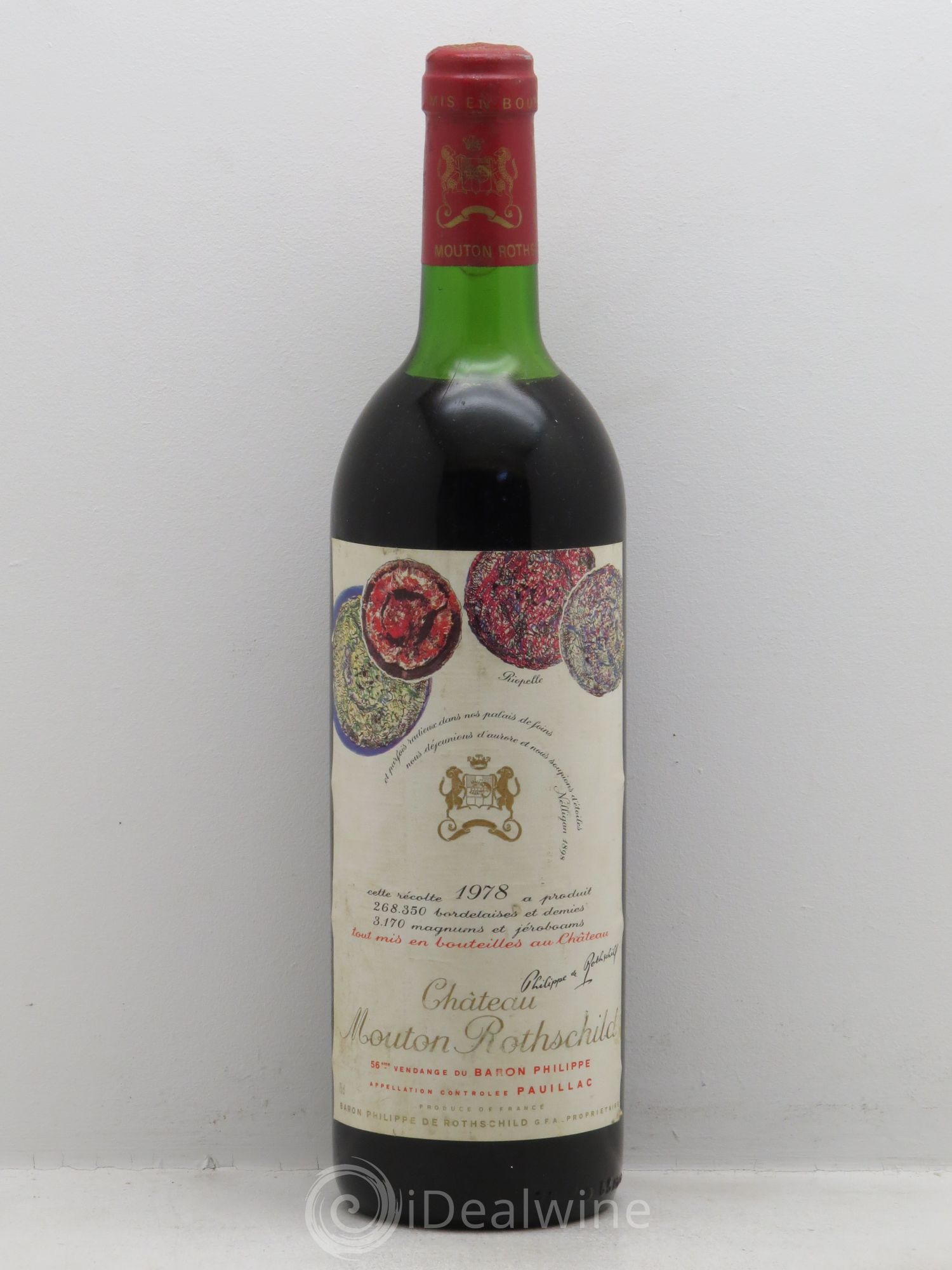 Château Mouton Rothschild 1er Grand Cru Classé 1978 - Lot de 1 bouteille - 0