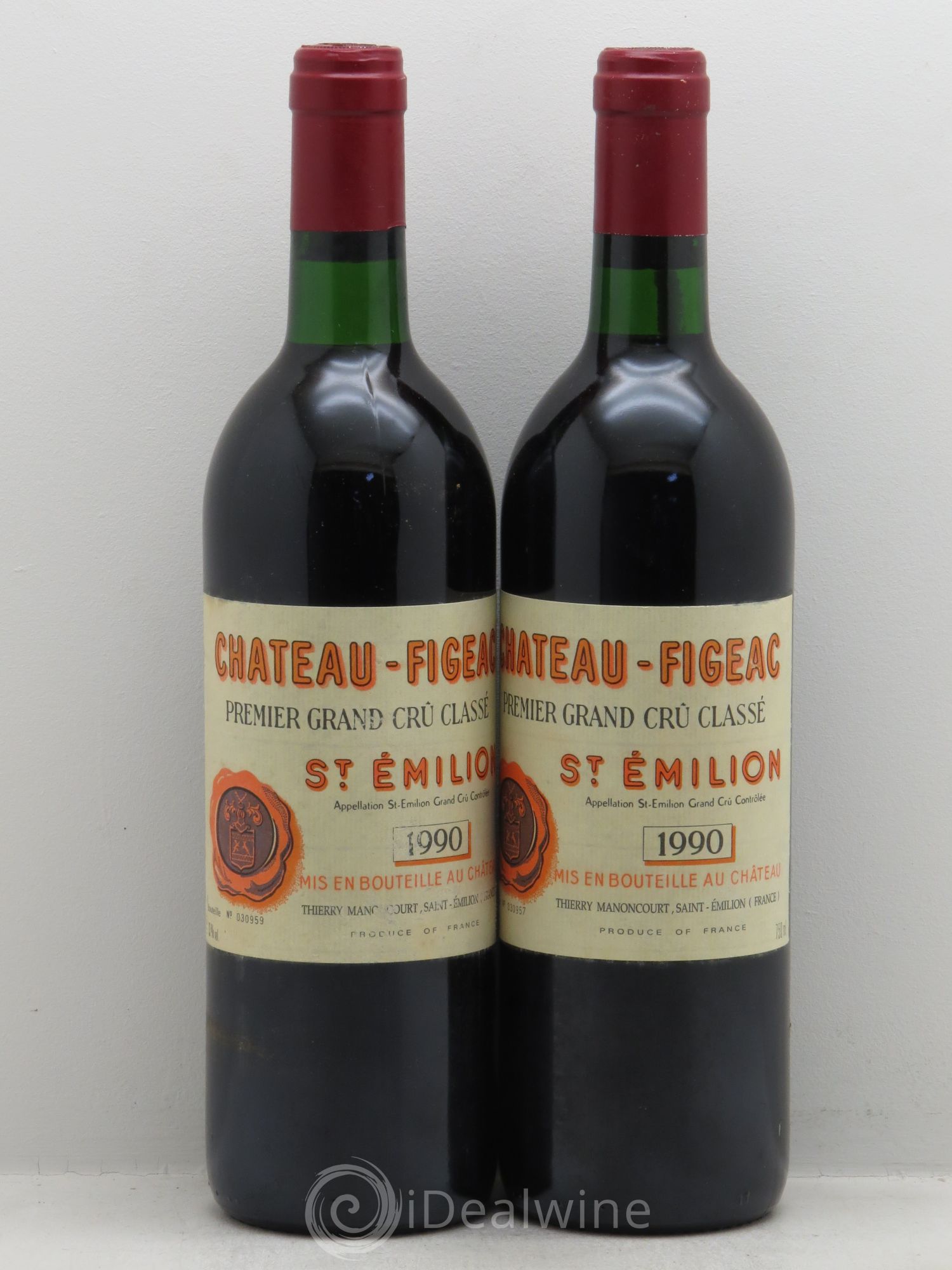 Château Figeac 1er Grand Cru Classé A 1990 - Lot de 2 bouteilles - 0
