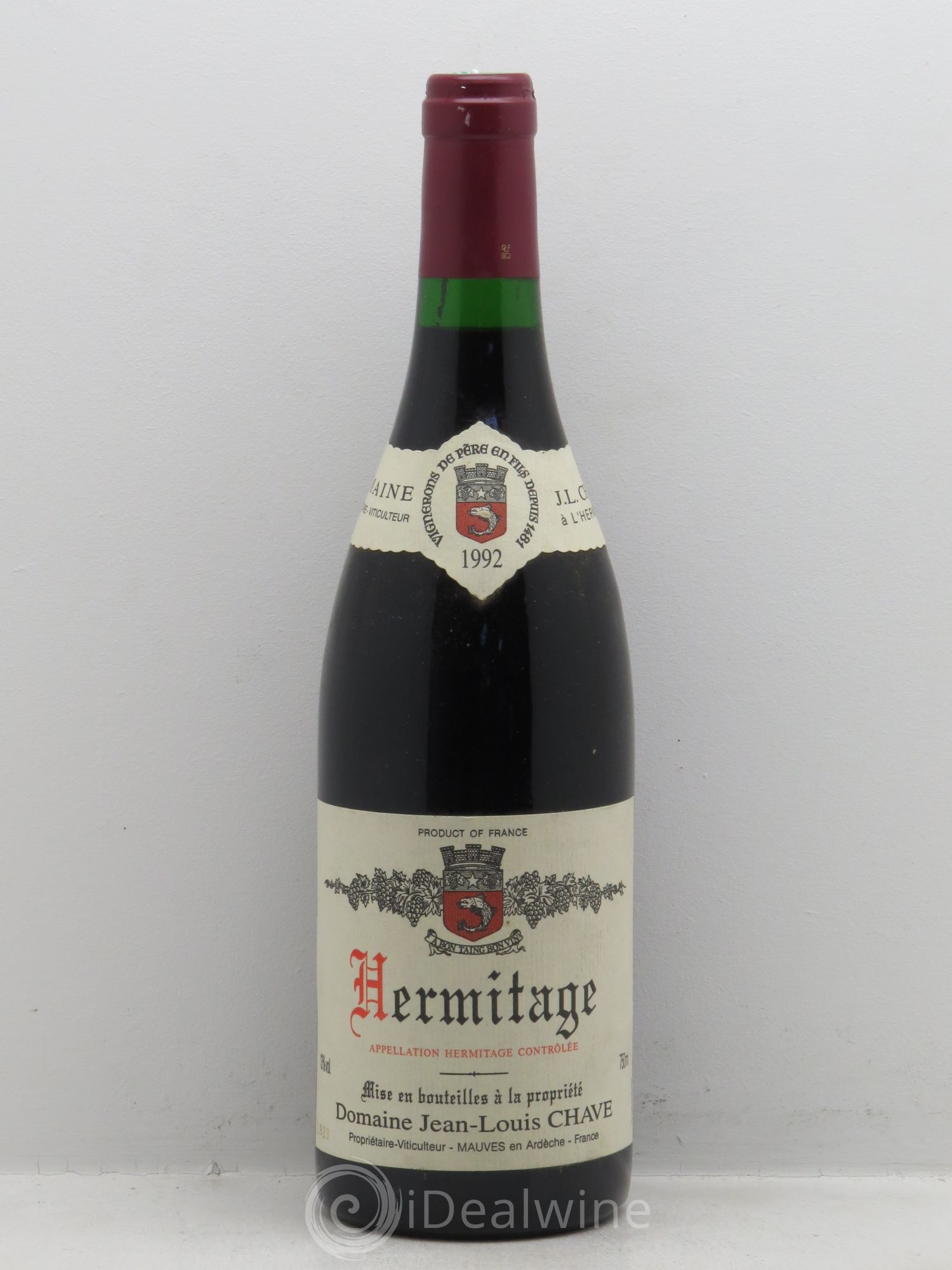 Hermitage Jean-Louis Chave 1992 - Lot de 1 bouteille - 0