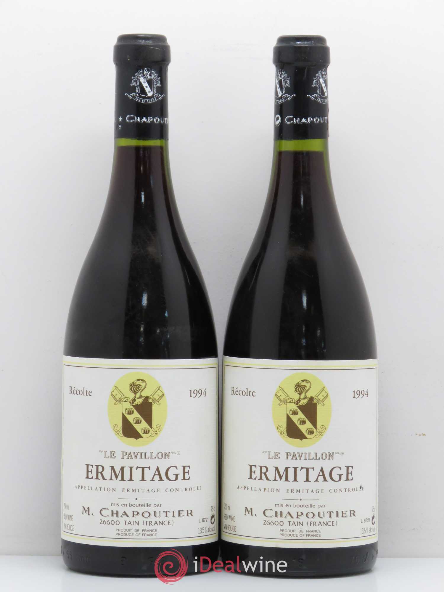 Hermitage Ermitage Le Pavillon Chapoutier 1994 - Lot de 2 bouteilles - 0